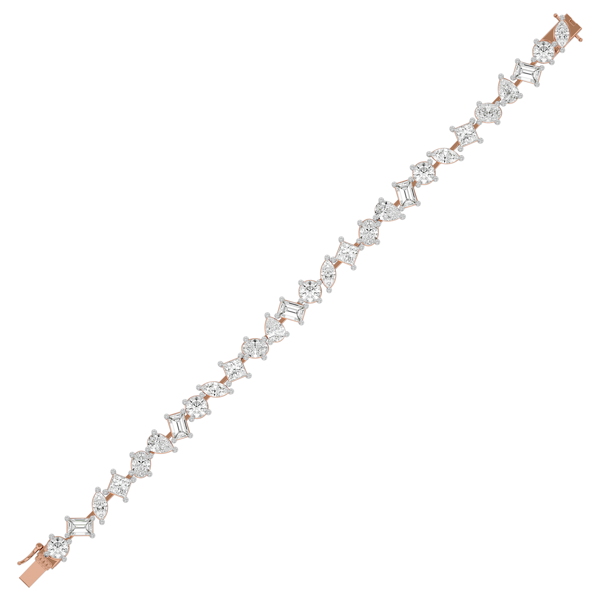 Regal Multishape Diamond Bracelet