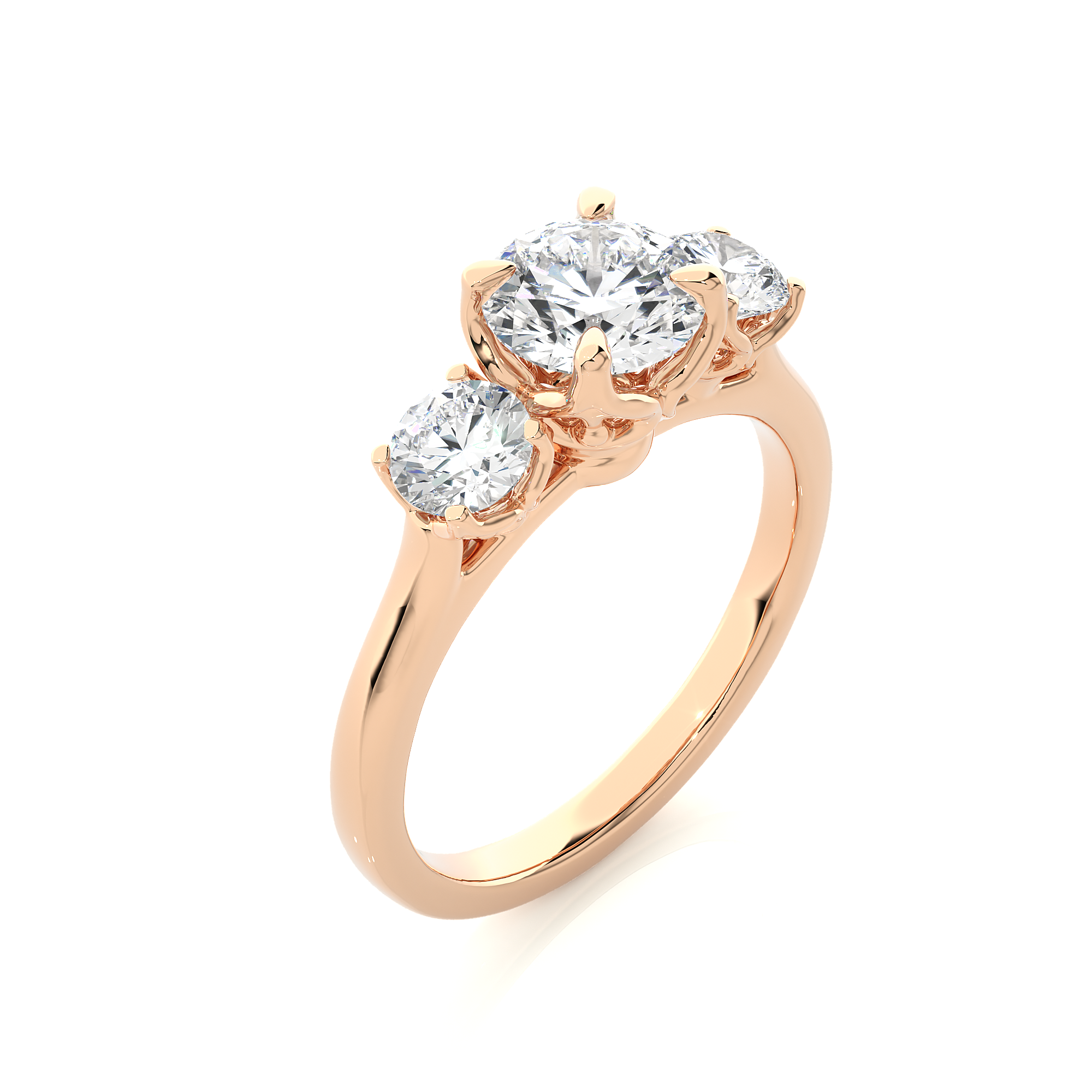 Trinet Solitaire Lab Grown Diamond Ring