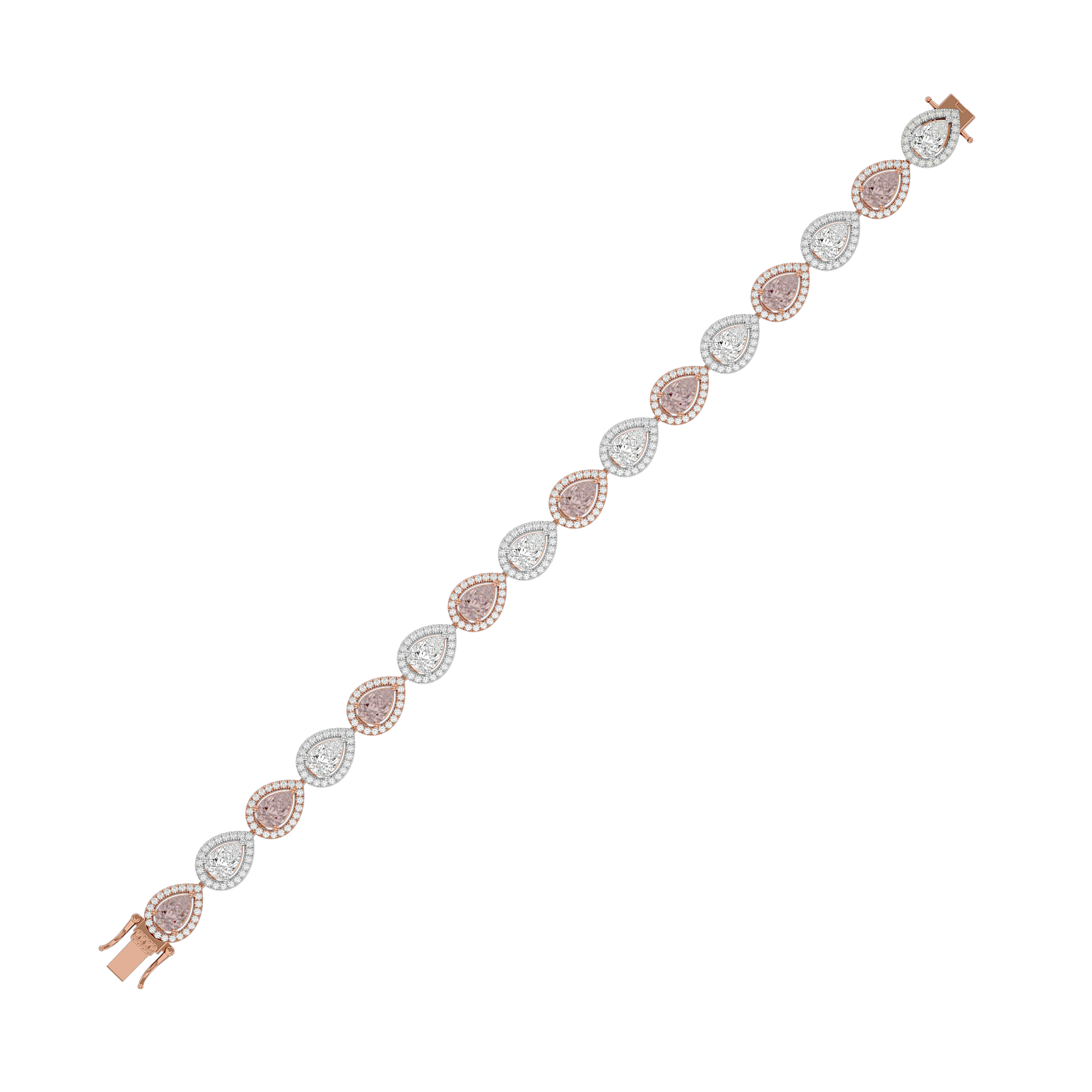 Rose Gold Pink Paradise Diamond Bracelet