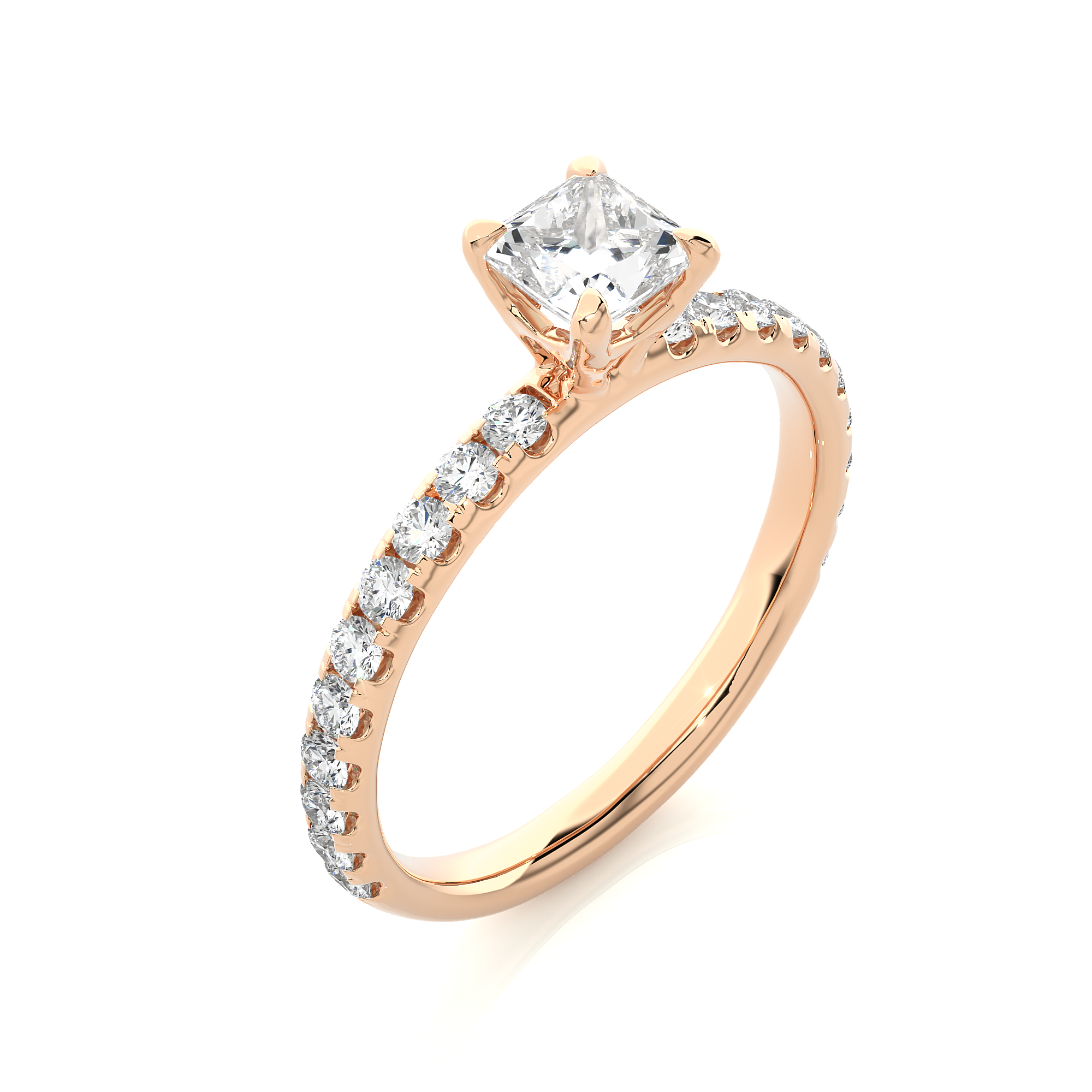 Rose Gold 1.01Ct Solitaire Ring With Round Diamond - Blu Diamonds