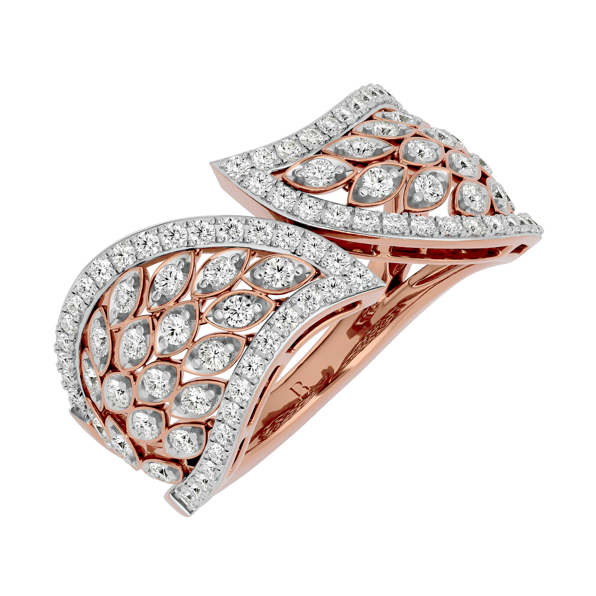 0.95 Carat Diamond Ring in 14Kt Rose Gold - Blu Diamonds