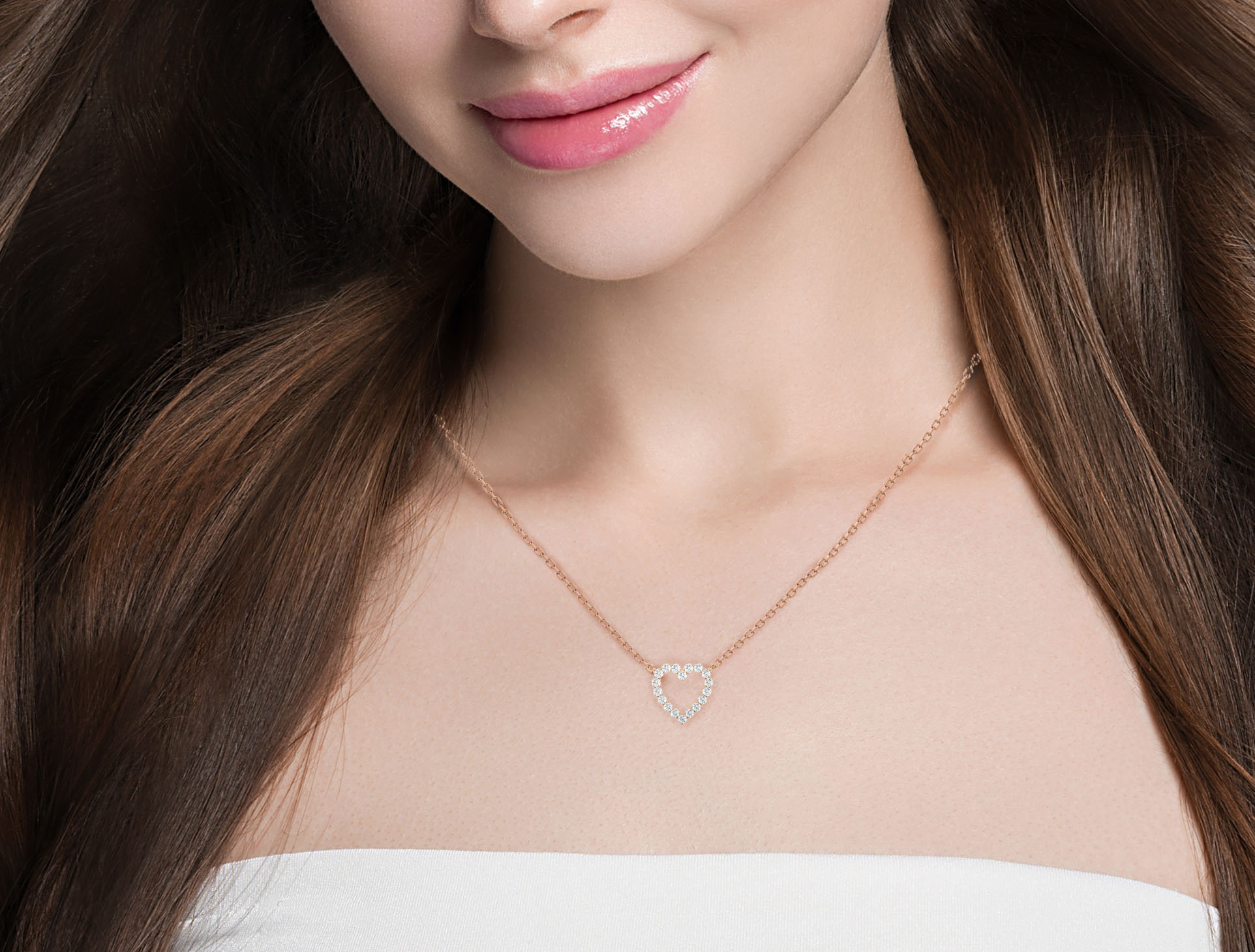 Rose Gold 0.46Ct Round Cut Diamond Pendant For Women - Blu DIamonds