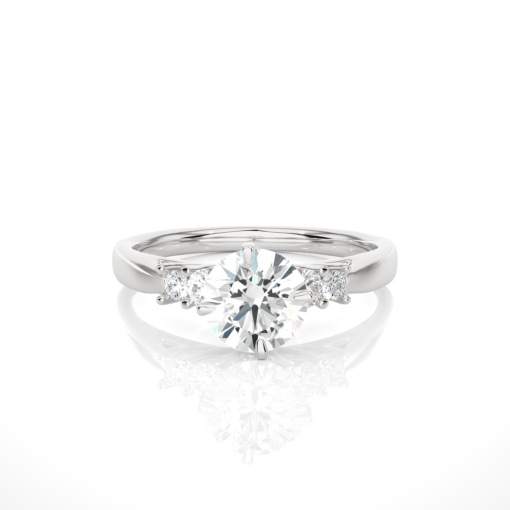0.69Ct Solitaire Diamond Astrum Ring in White Gold - Blu Diamonds