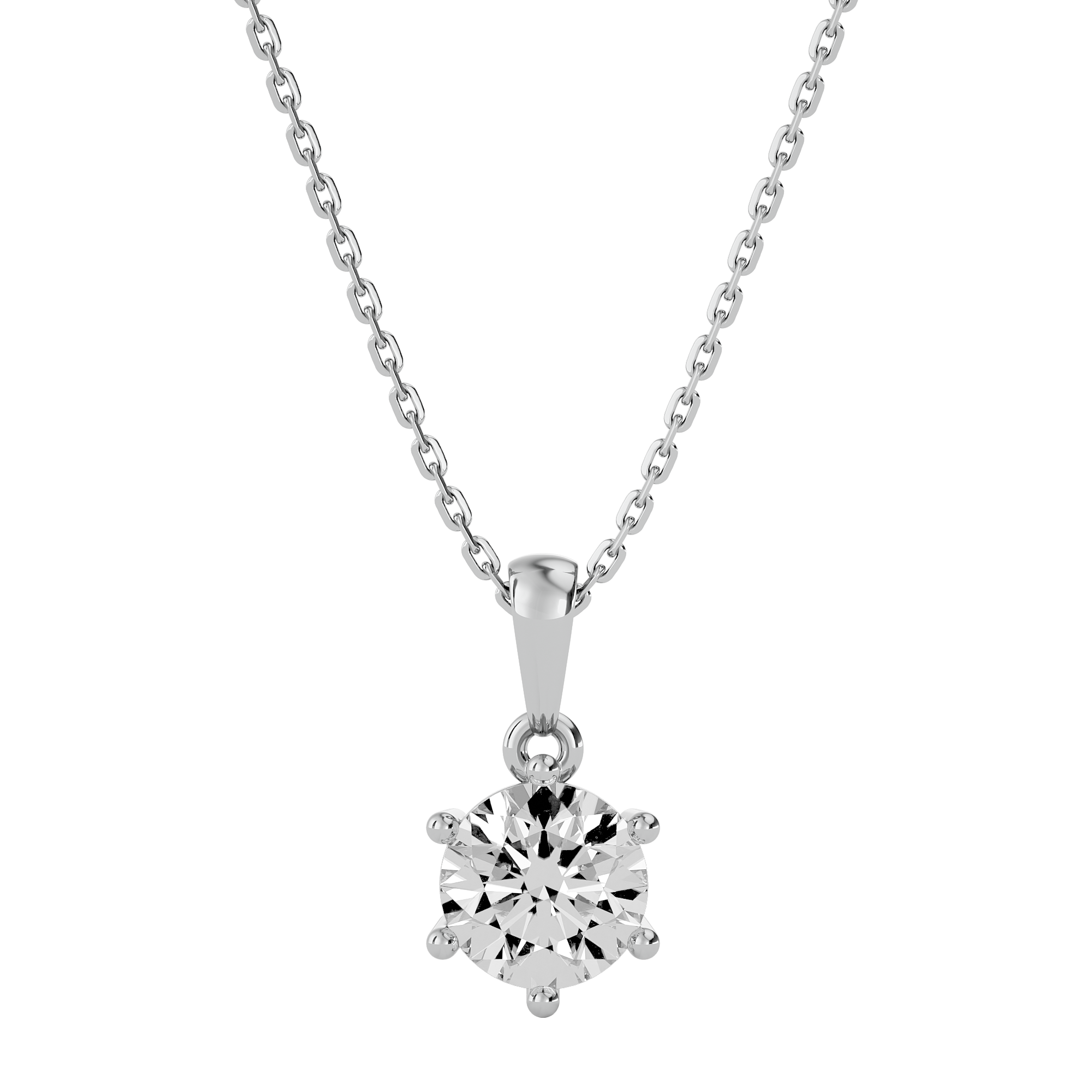 Circle of Light Solitaire Lab Grown Diamond Pendant