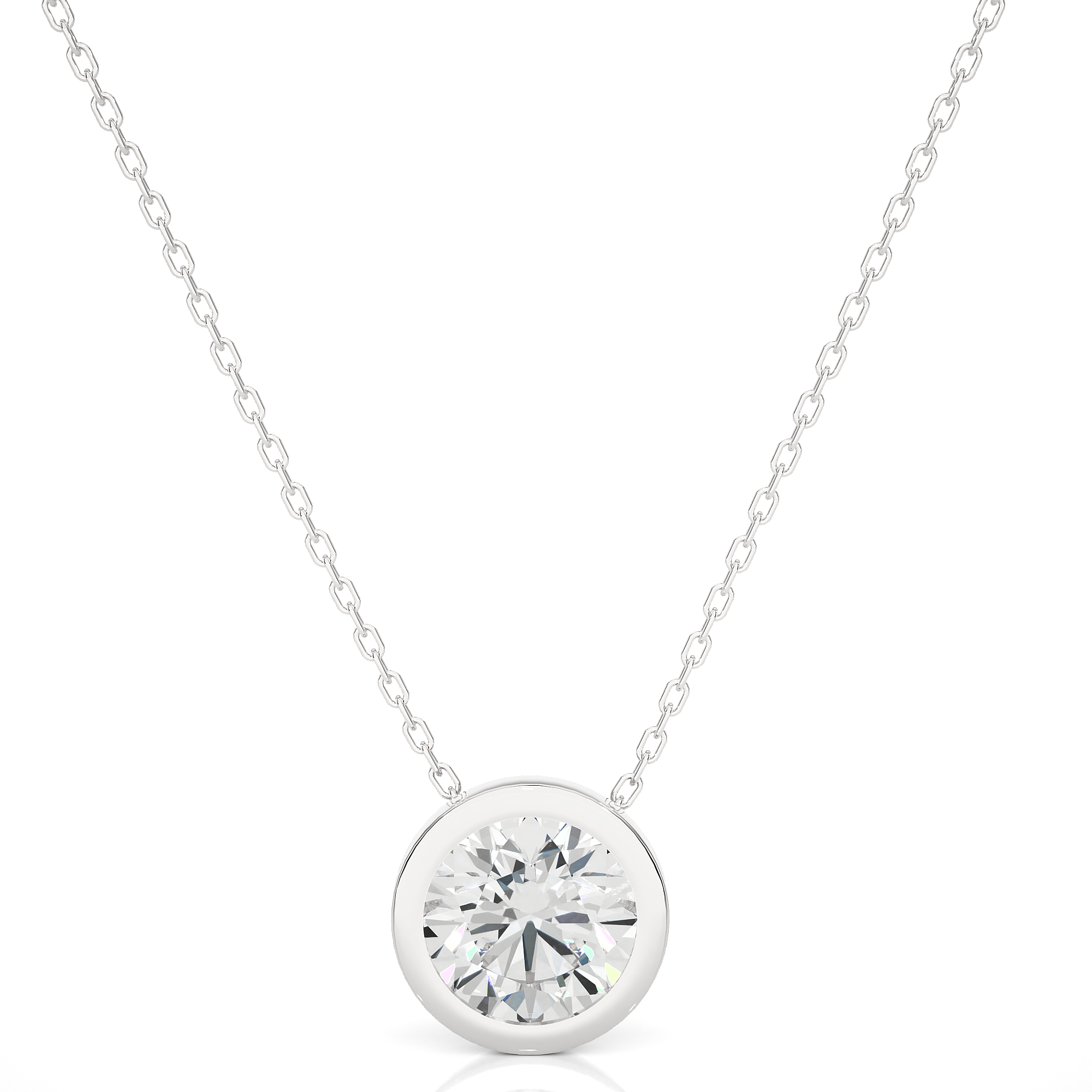 White Gold 1.08Ct Princess Cut Diamond Pendant - Blu Diamonds