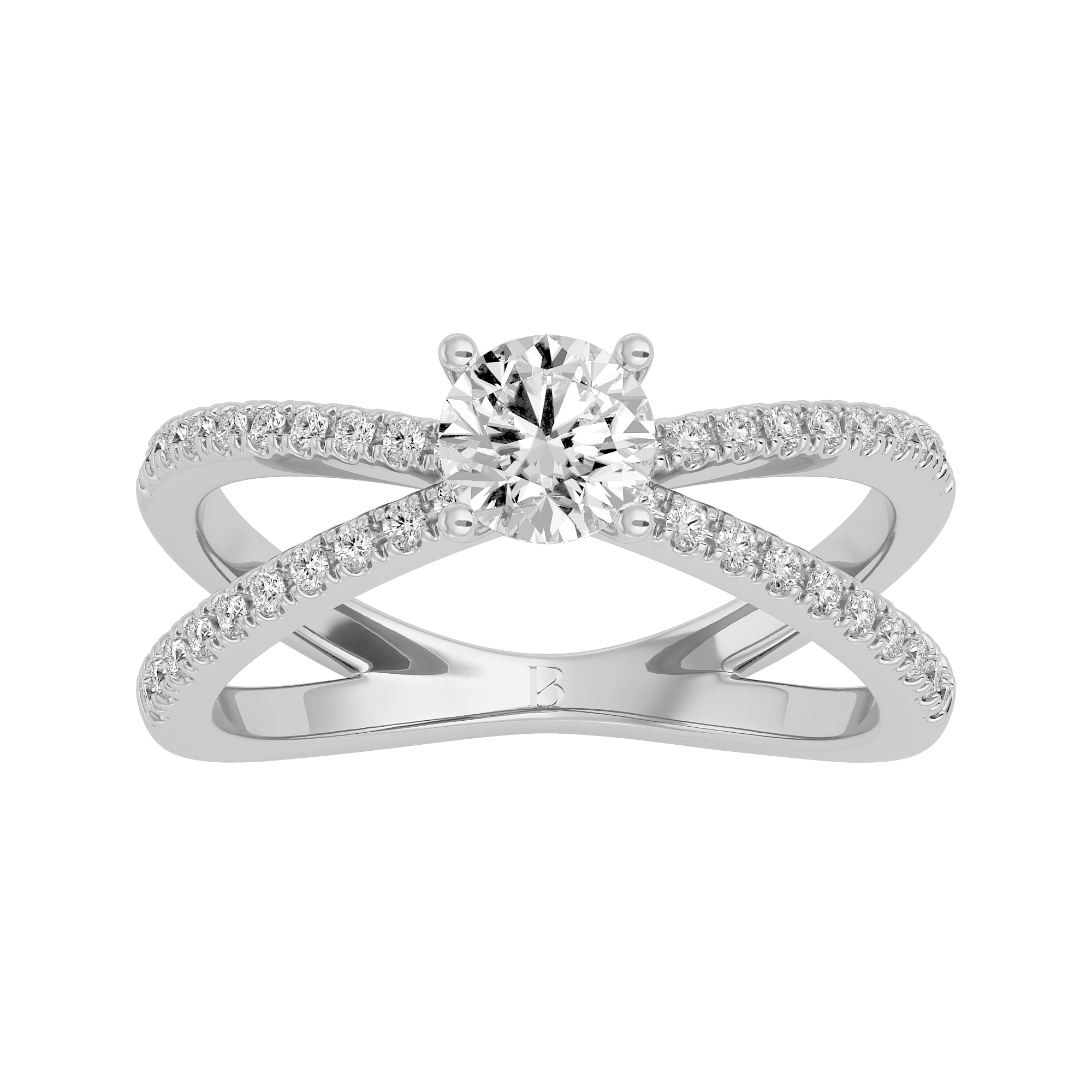 0.75 Ct Solitaire Lab Grown Diamond Ring in White Gold - Blu Diamonds