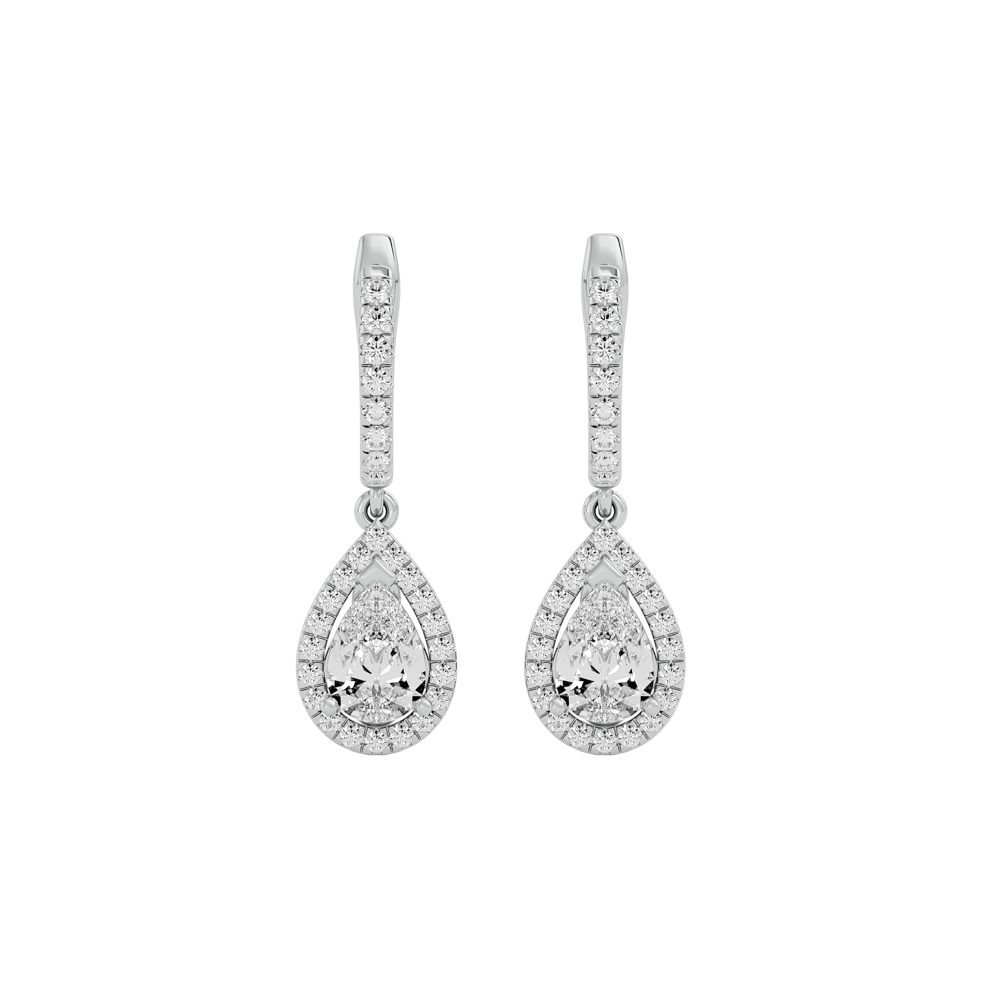 Lustre Pear Lab Grown Diamond Earrings