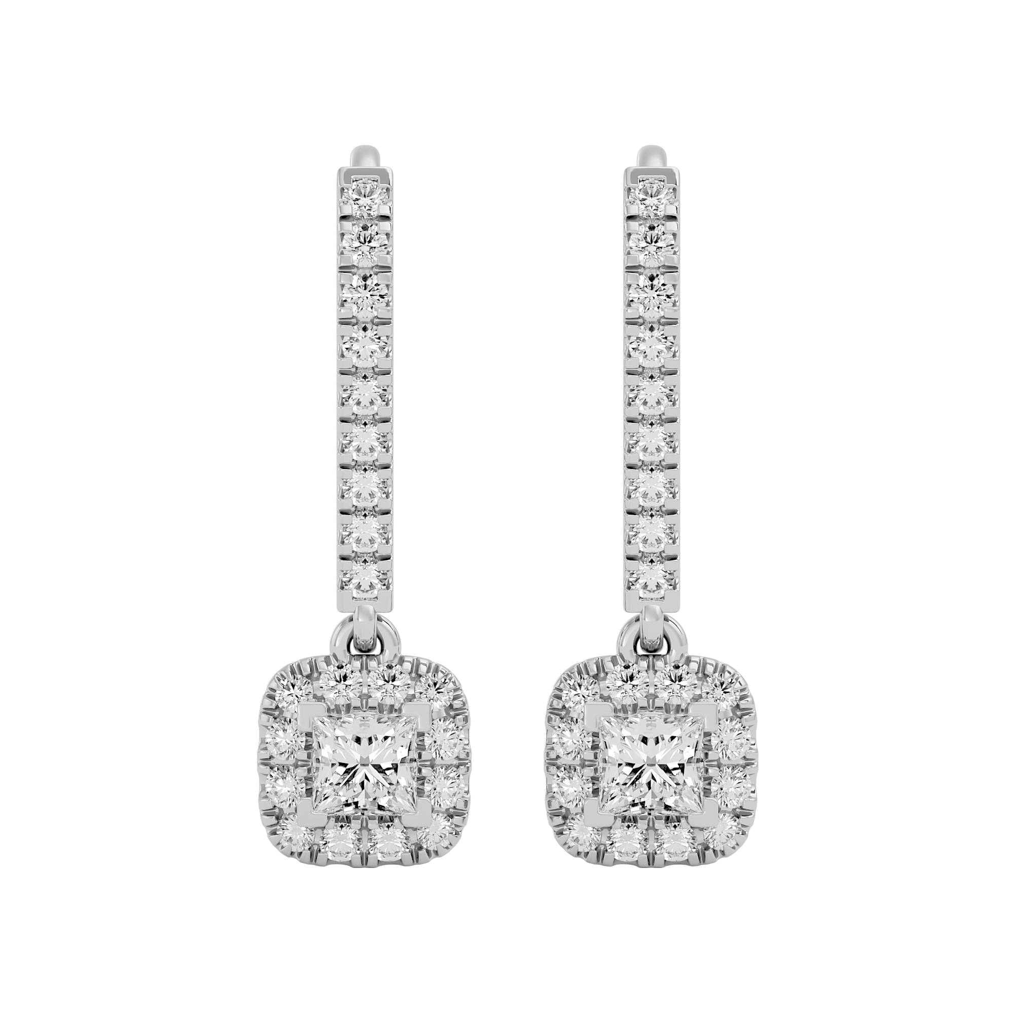 Timeless Princess Solitaire Lab Grown Diamond Earrings