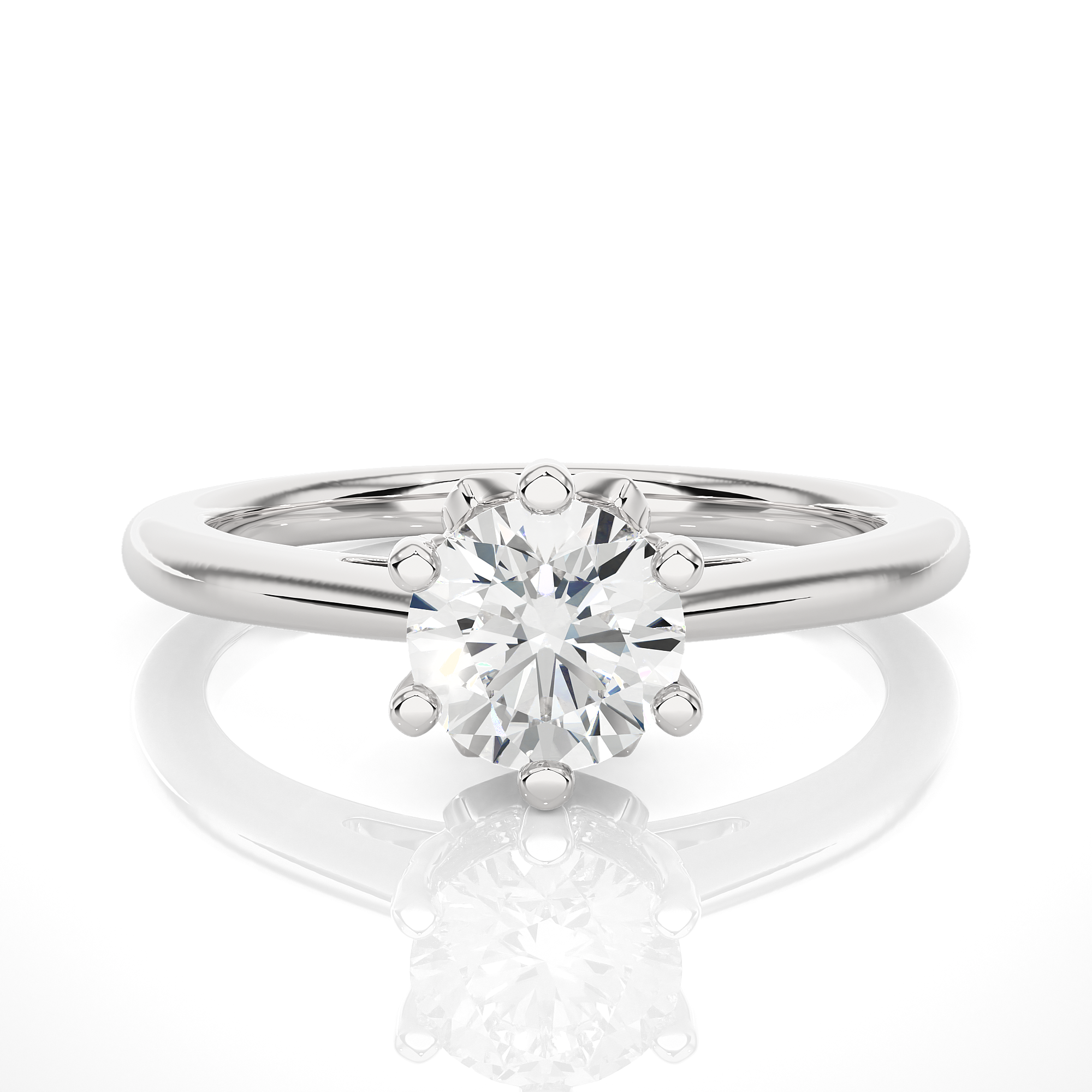 Cerulean Whisper Solitaire Lab Grown Diamond Ring
