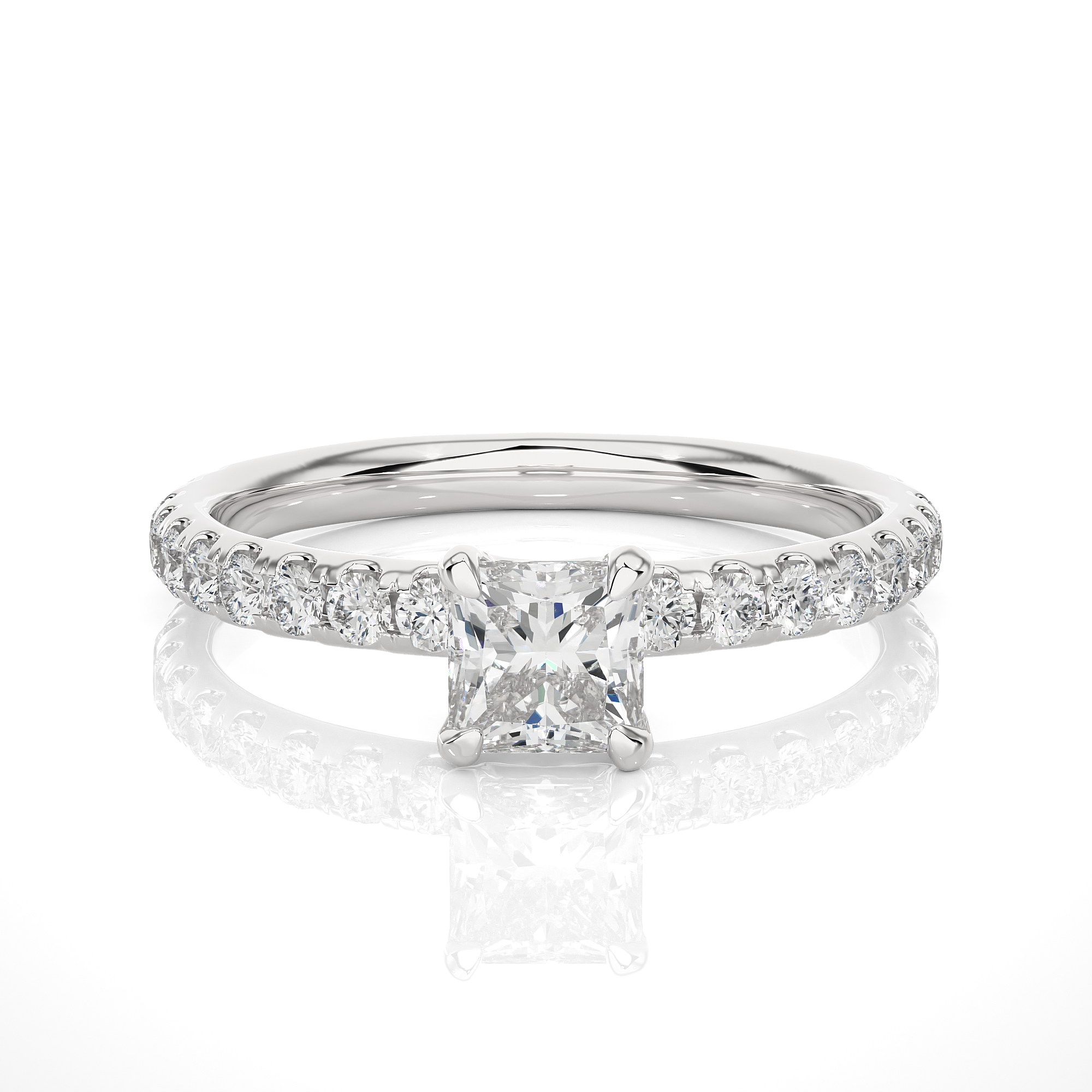 White Gold 1.01Ct Solitaire Ring With Round Diamond - Blu Diamonds