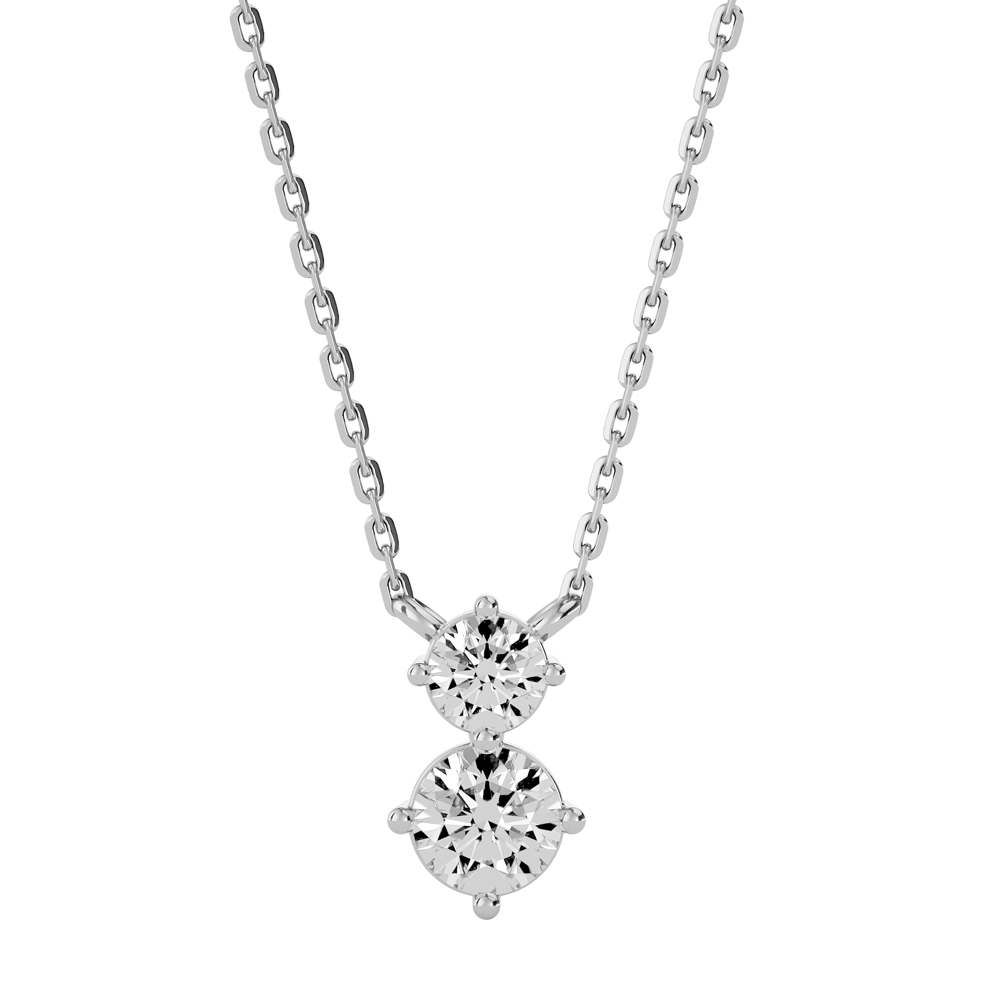 Double Brilliance Solitaire Lab Grown Diamond Pendant