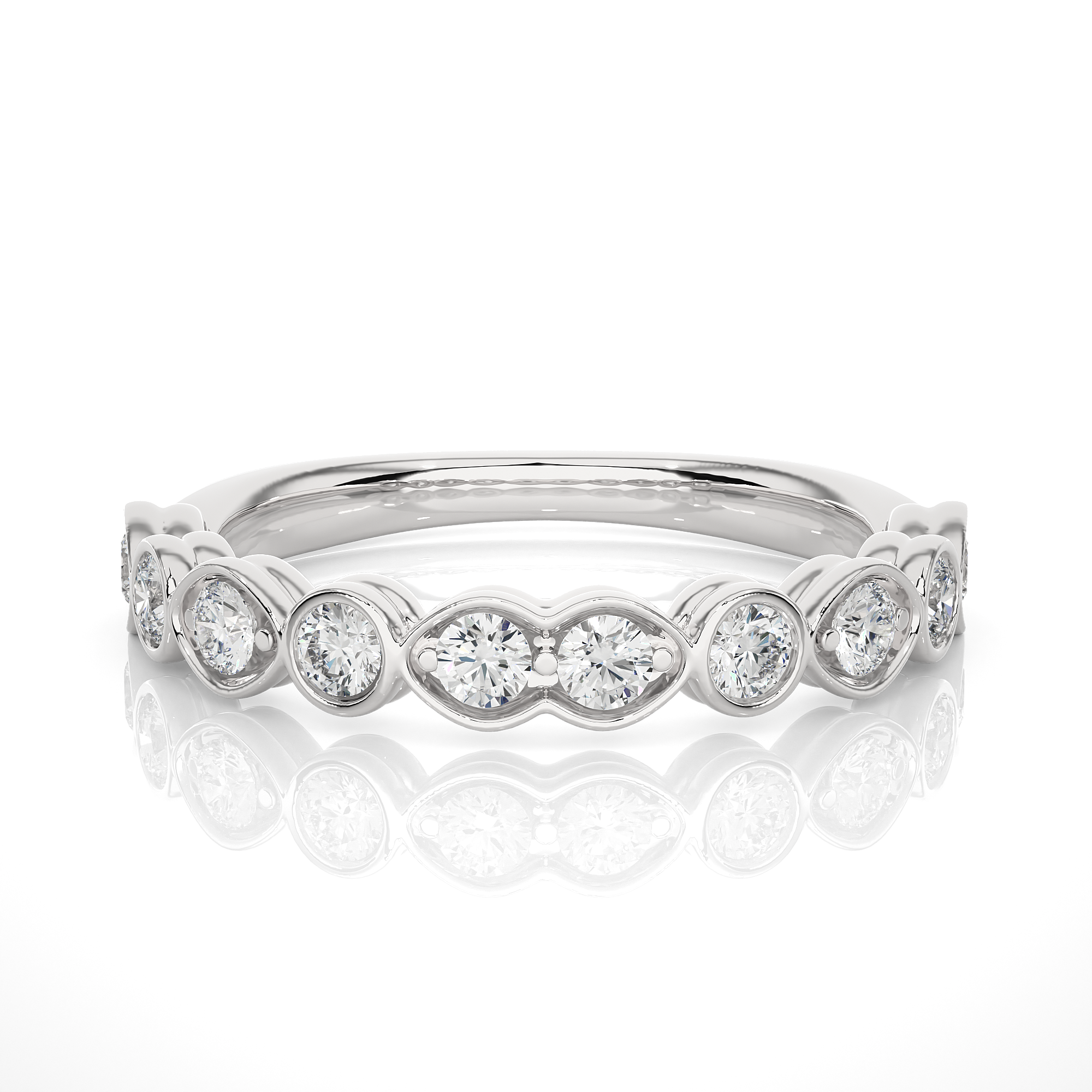 Symphony of Hearts Solitaire Lab Grown Diamond Ring