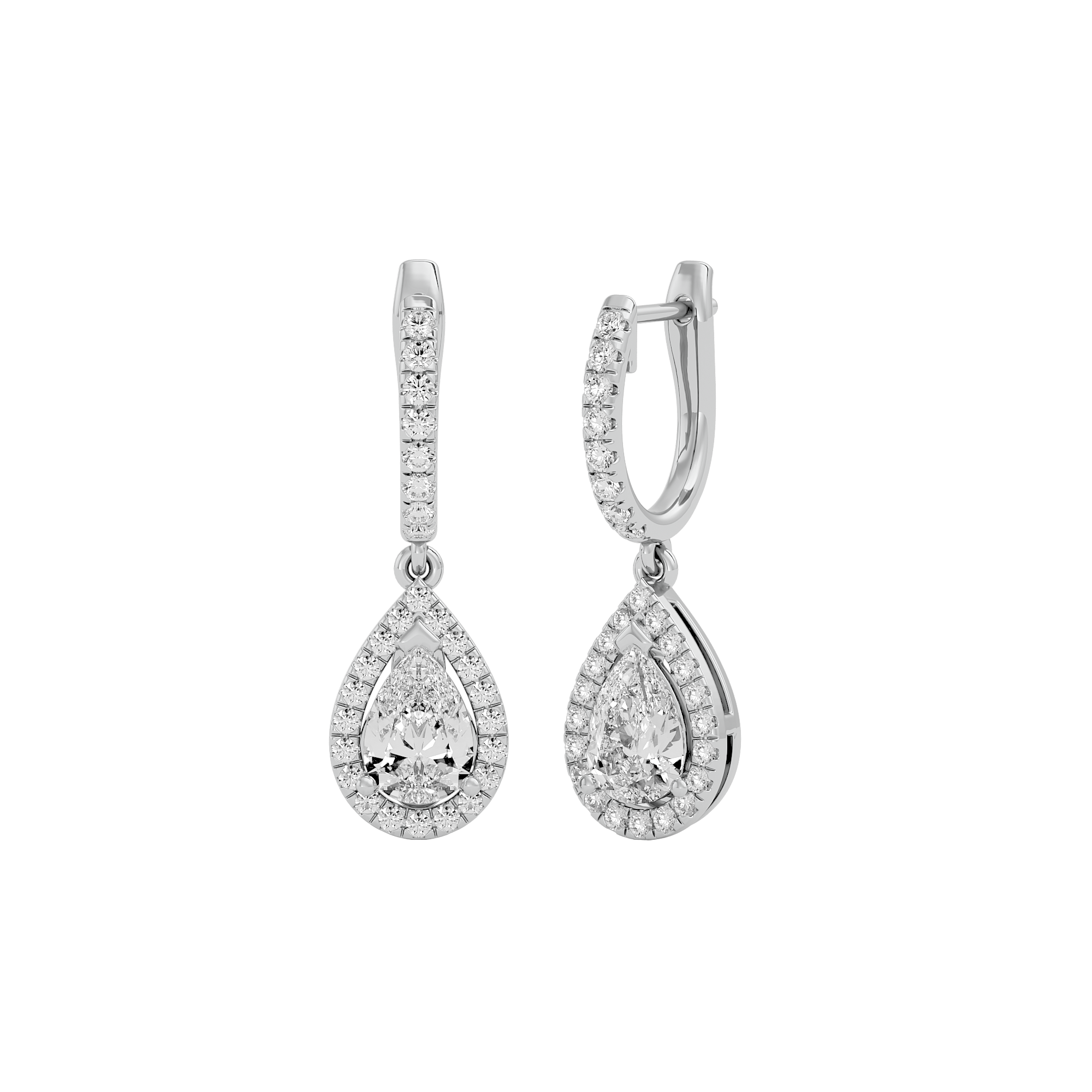 Lustre Pear Lab Grown Diamond Earrings