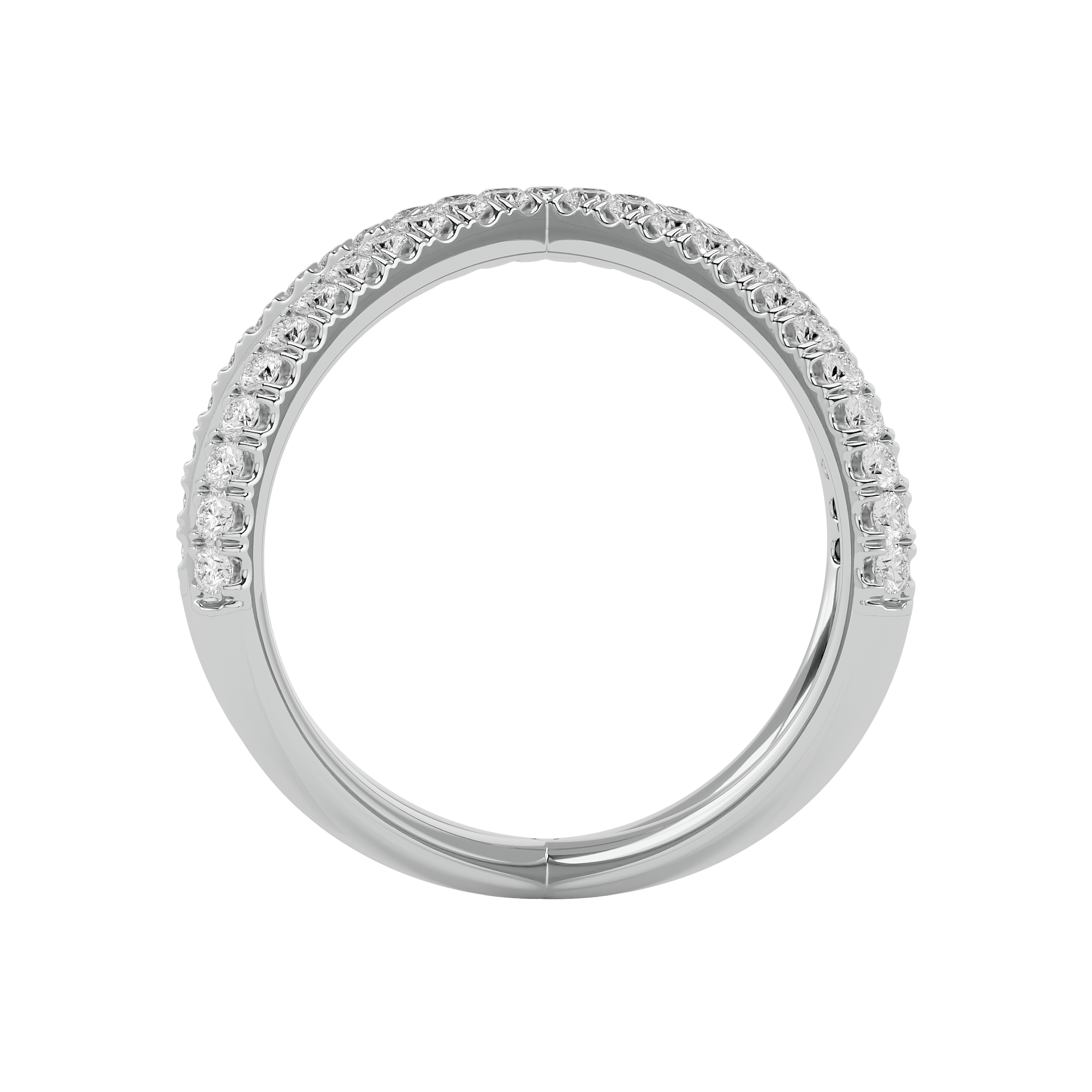 0.81 Ct Celestial Twist Lab Grown Diamond Eternity Ring in White Gold - Blu Diamonds