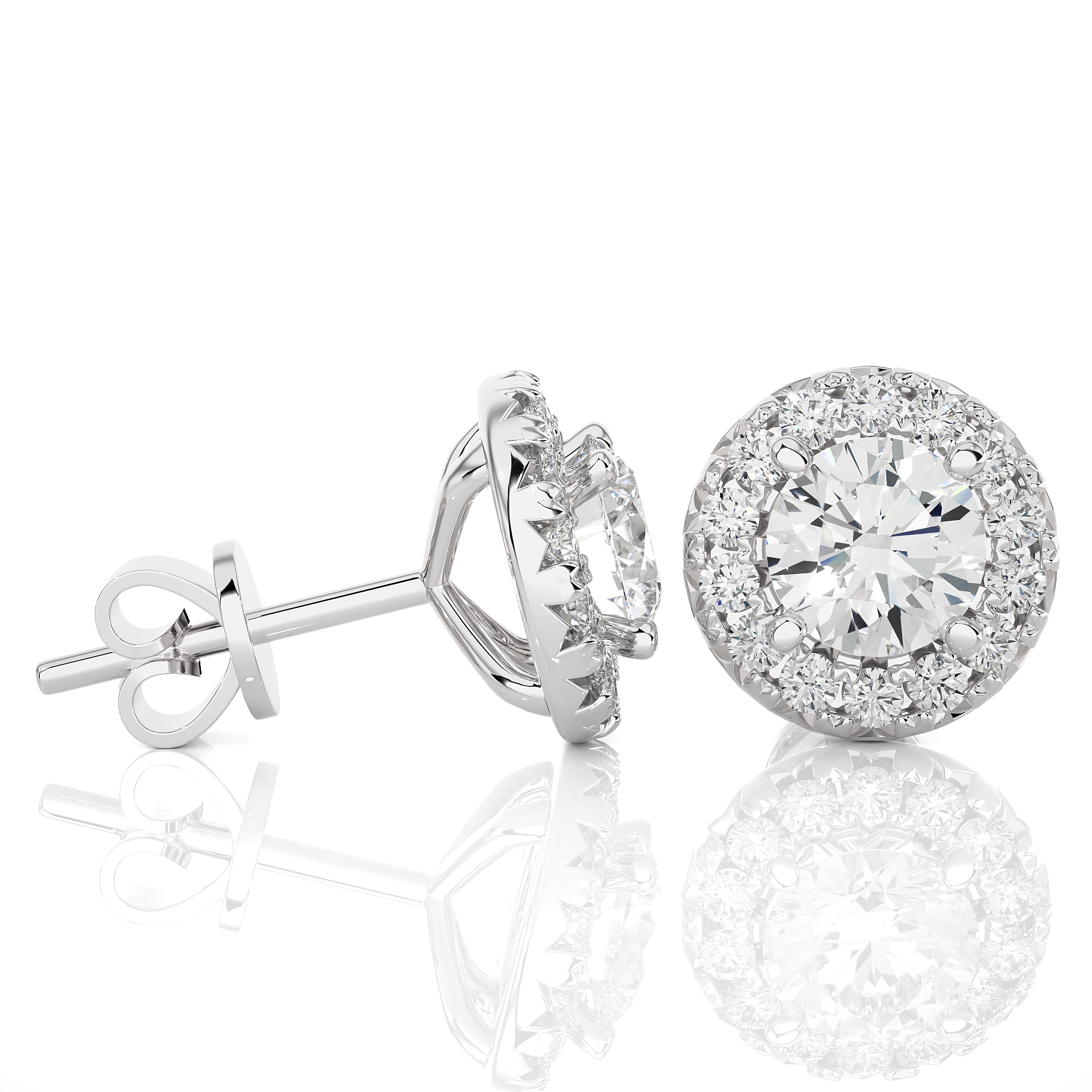 Classic Round Diamond Elegance Earrings