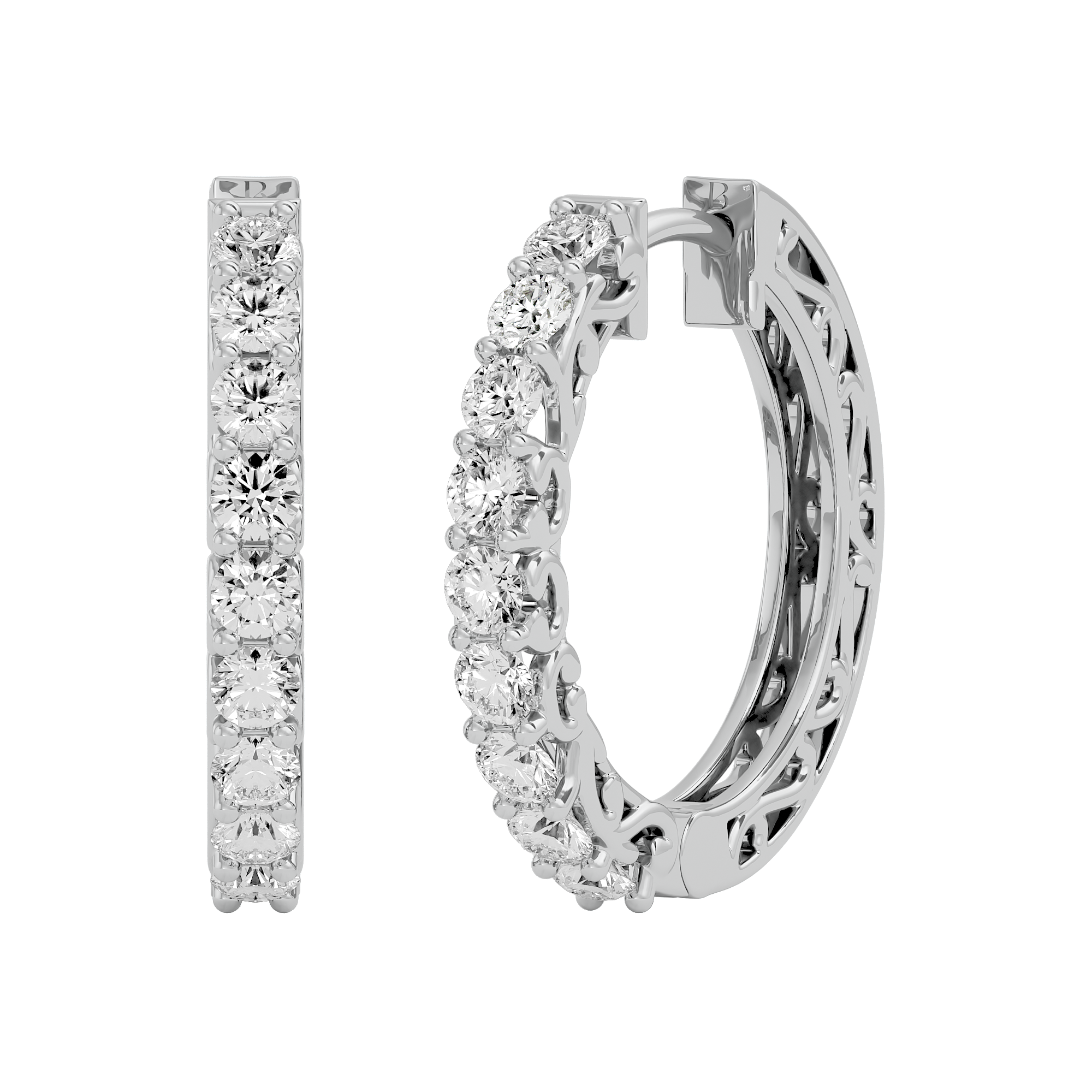 Elegant Whirl Lab Grown Diamond Earrings