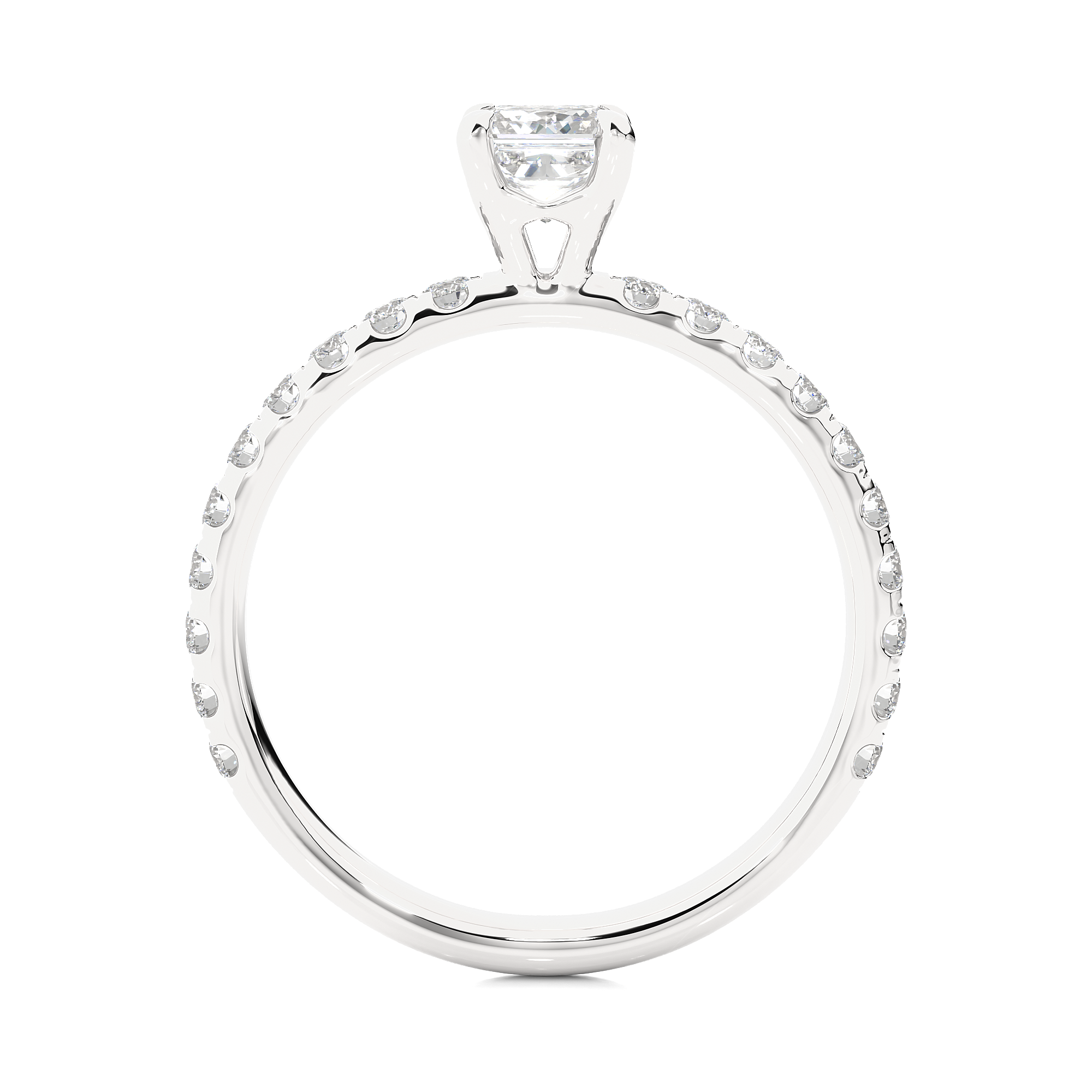 1.01Ct Solitaire Ring With Round Diamond in White Gold - Blu Diamonds