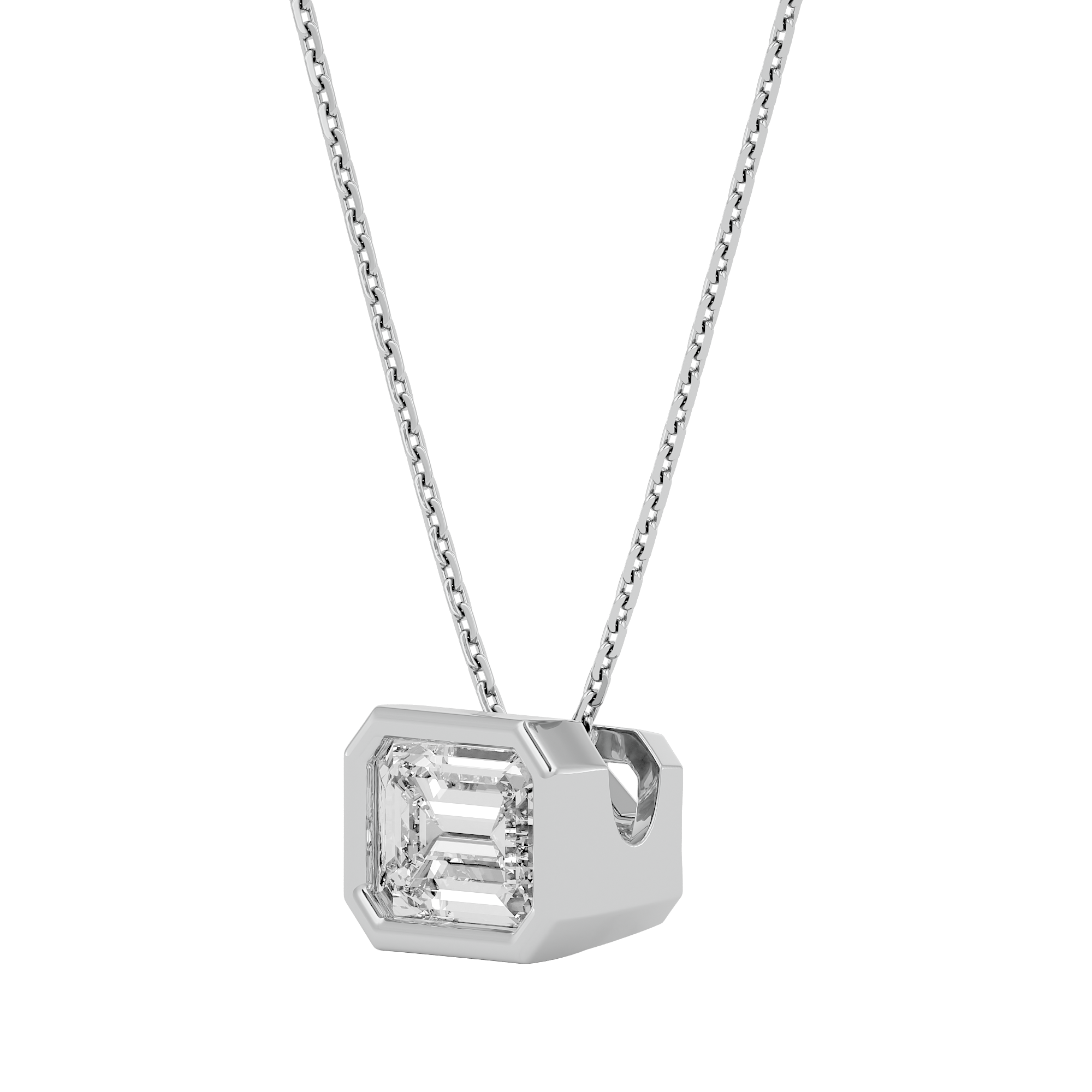 Eternal Emerald Elegance Lab Grown Diamond Pendant