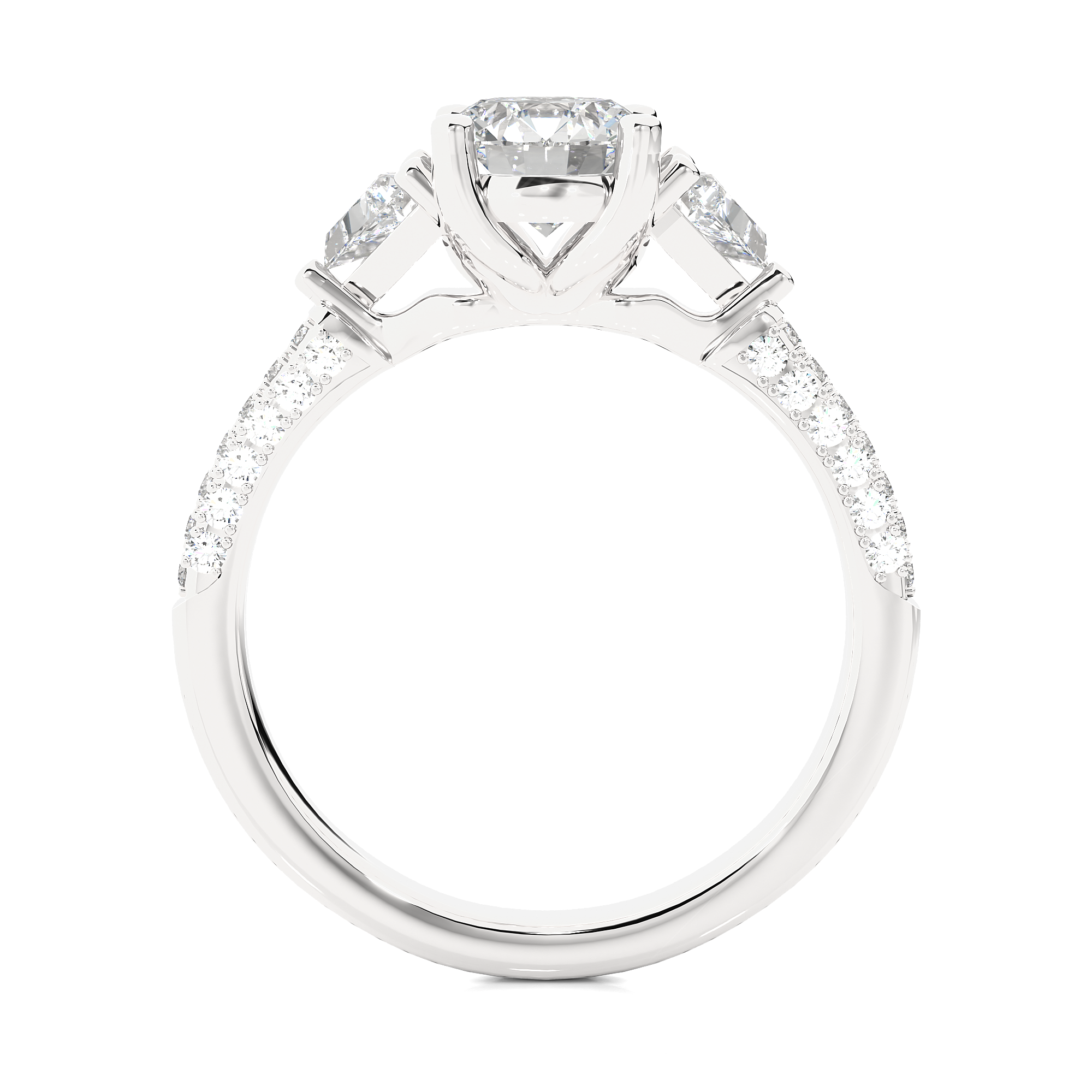 1.63 Ct Round Solitaire Diamond Ring in White Gold - Blu Diamonds