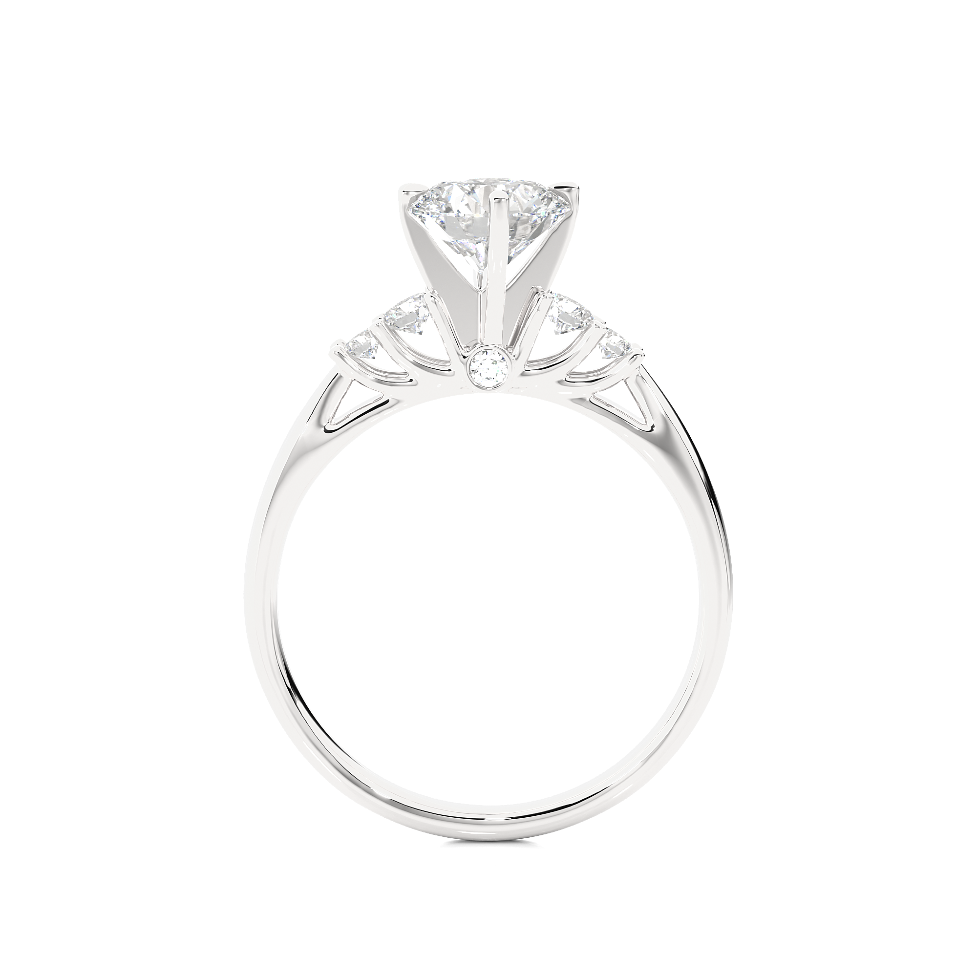0.69Ct Solitaire Diamond Astrum Ring in 14Kt White Gold - Blu Diamonds