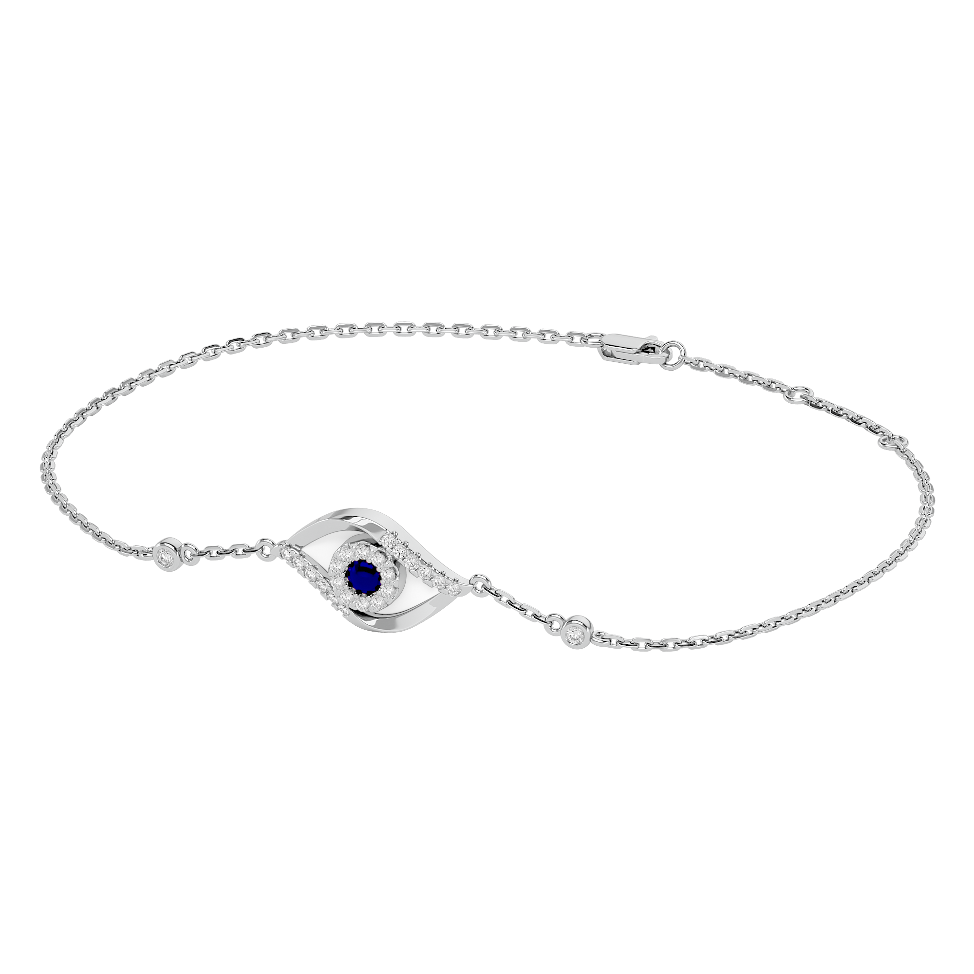 Ethereal Evil Eye Lab Grown Diamond Bracelet