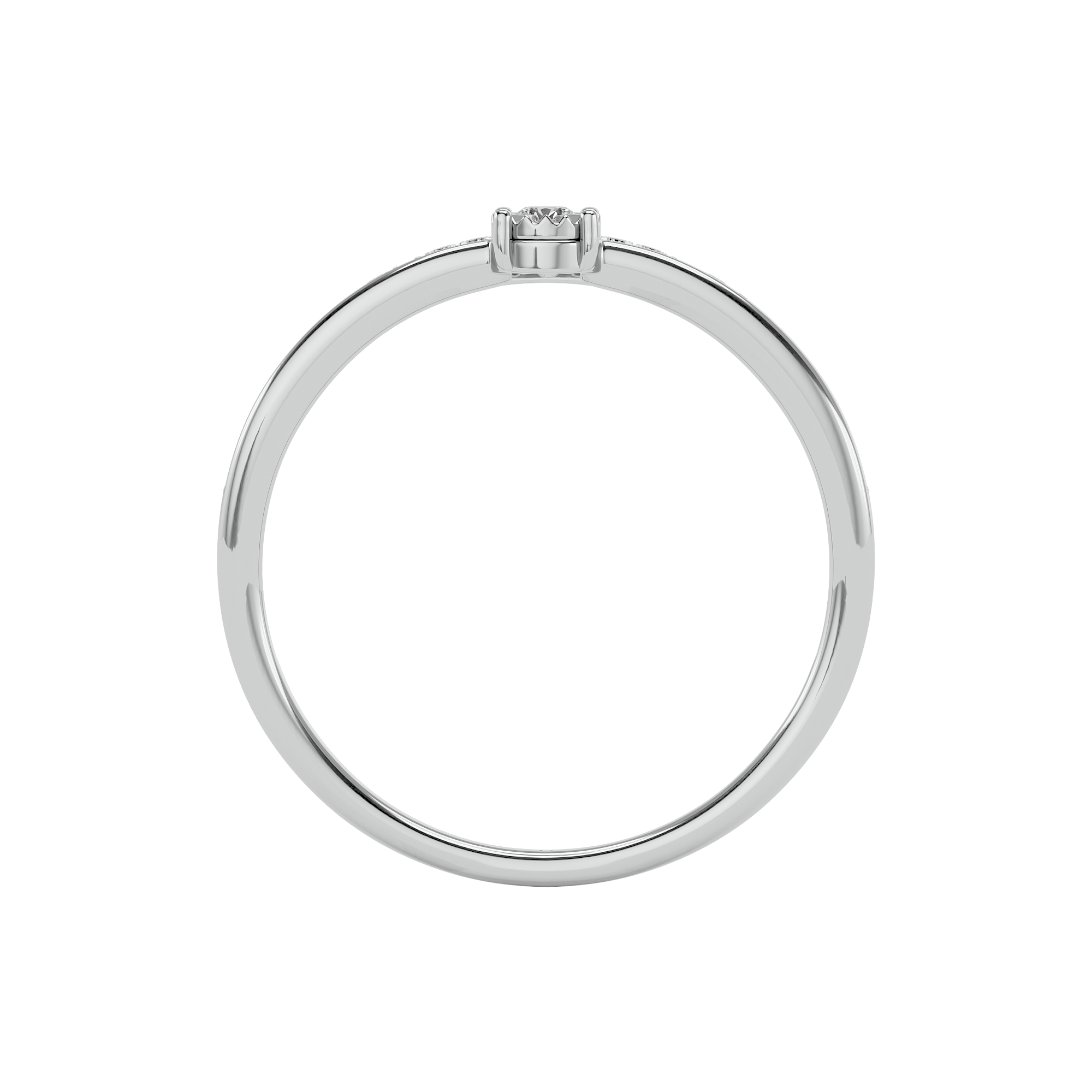 0.13 Ct Lab Grown Diamond Ring in White Gold - Blu Diamonds