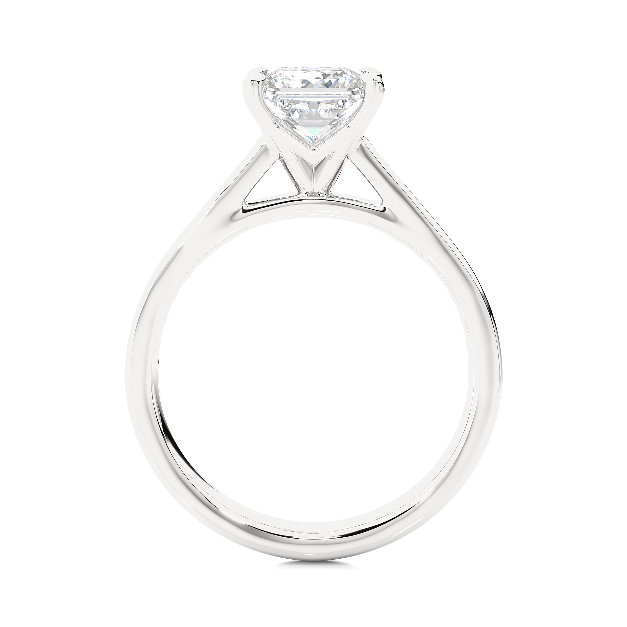 1.95Ct Princess Cut Solitaire Lab Grown Diamond Ring in White Gold - Blu Diamonds