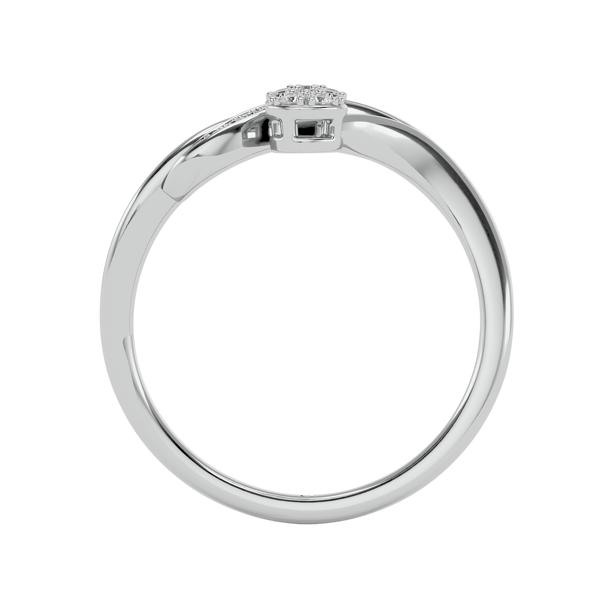 0.14 Ct Eternity Diamond Ring in 14Kt White Gold - Blu Diamonds