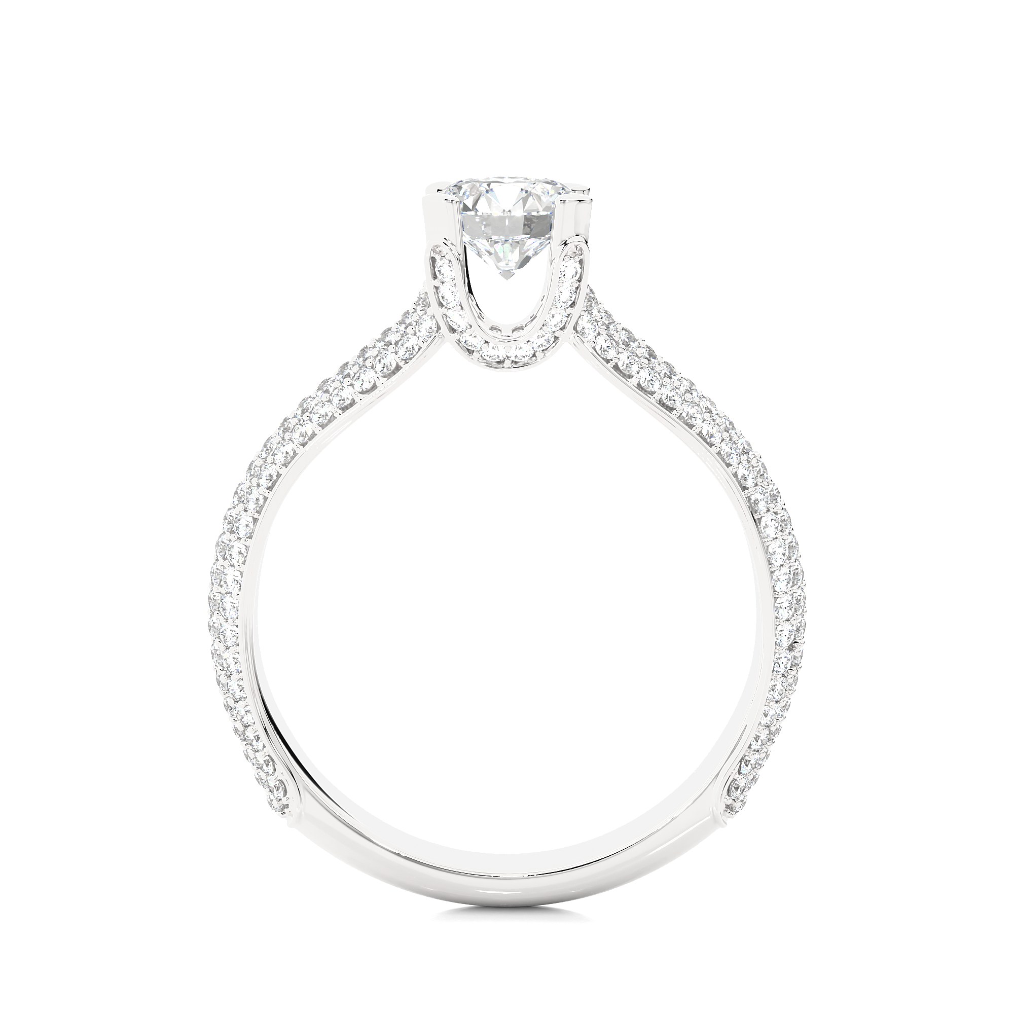 Crystal Crest Solitaire Lab Grown Diamond Ring