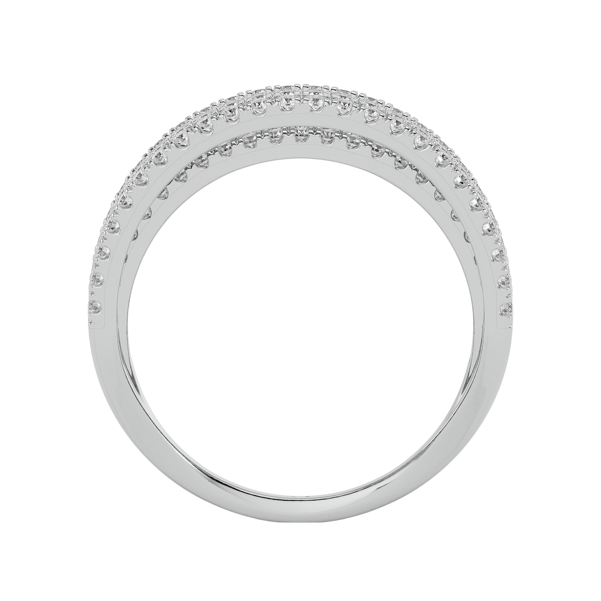 1.47 Carat Lab Grown Wedding Bands Diamond Ring in White Gold - Blu Diamonds