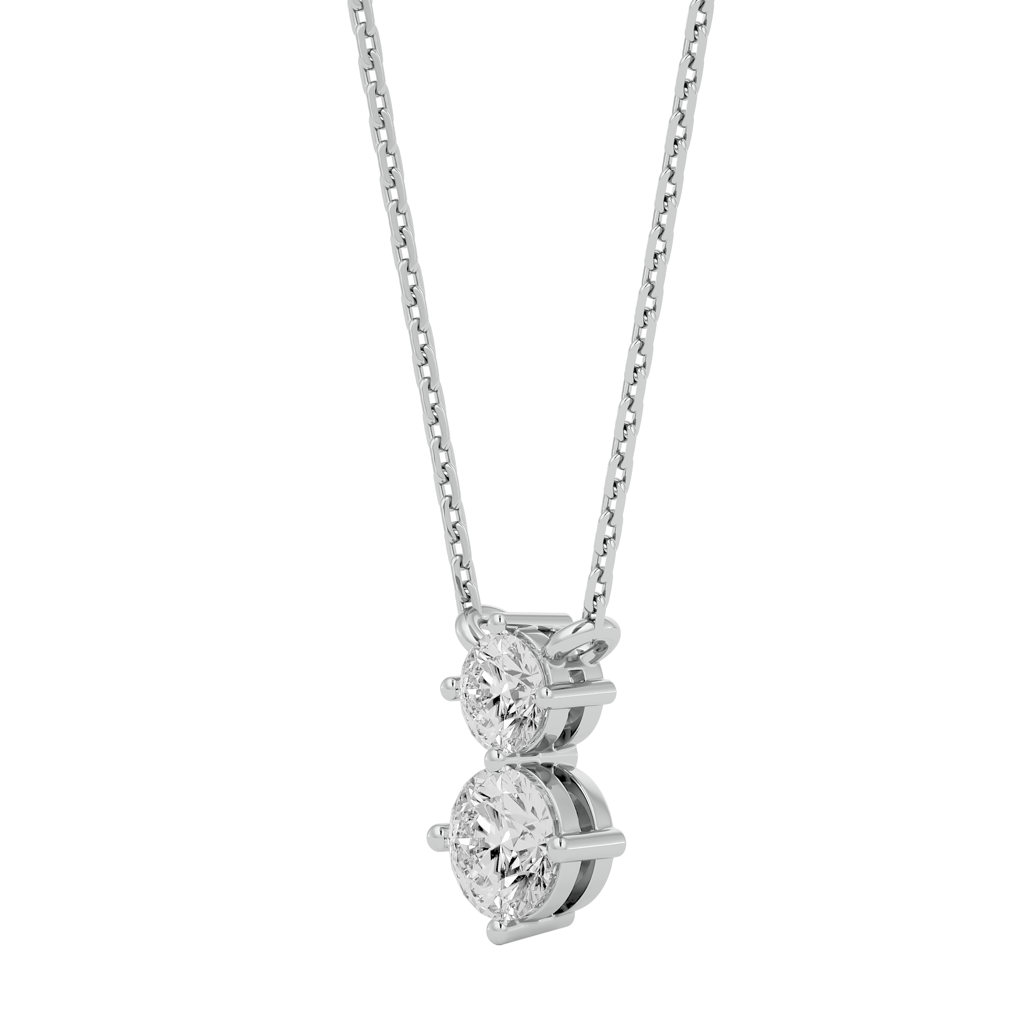 Double Brilliance Solitaire Lab Grown Diamond Pendant