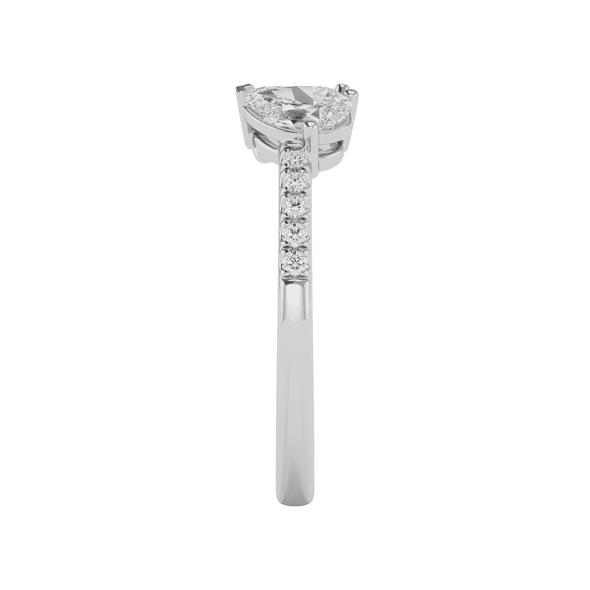 Charisma Solitaire Lab Grown Diamond Ring in white gold side look