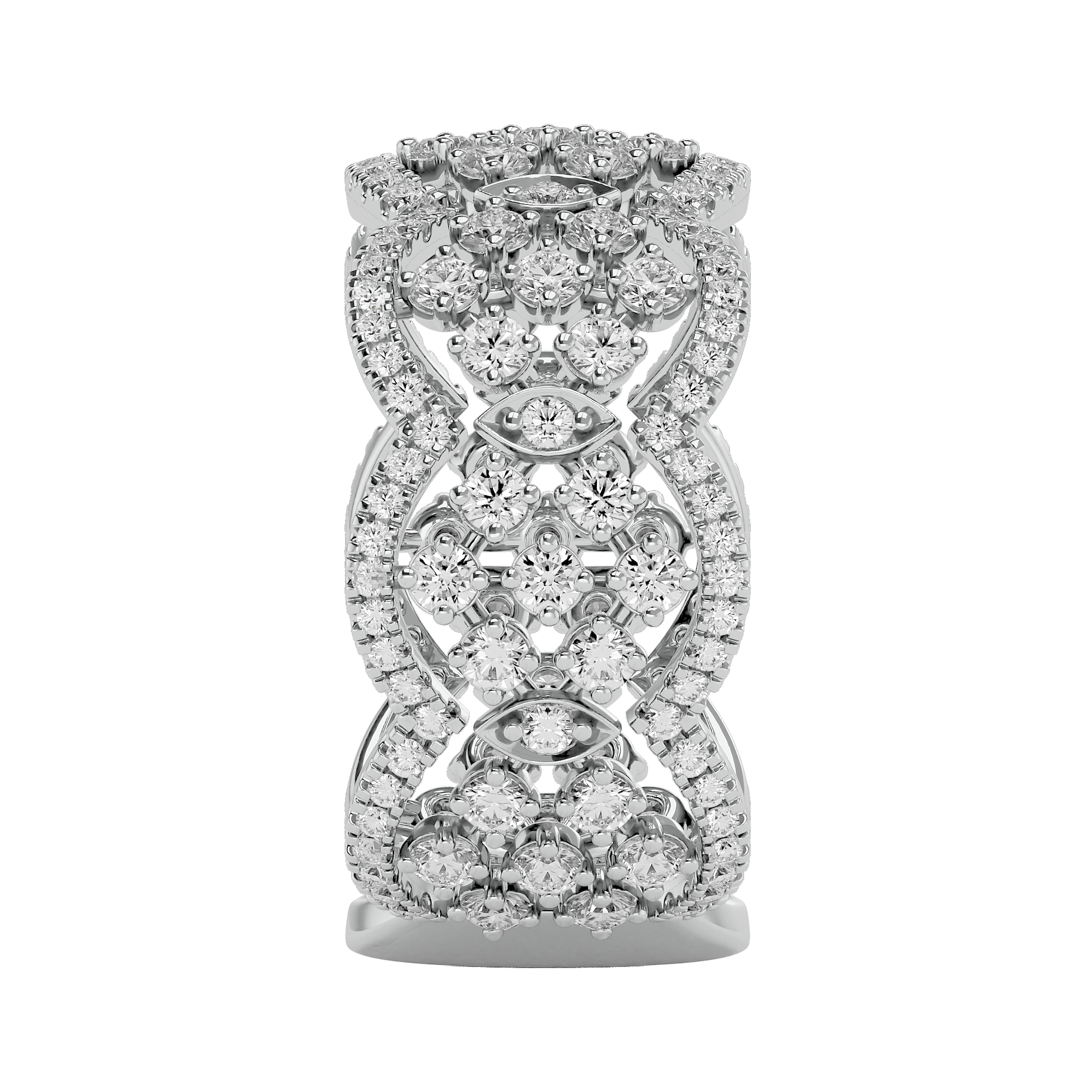 1 Carat Eternity Diamond Ring in 14Kt White Gold - Blu Diamonds