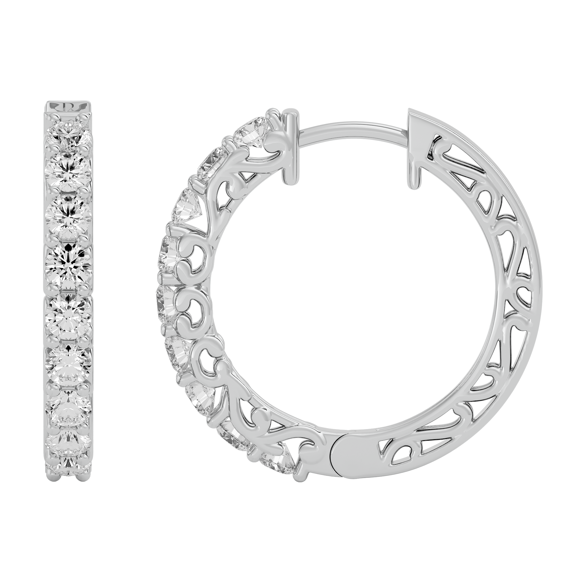 Elegant Whirl Lab Grown Diamond Earrings