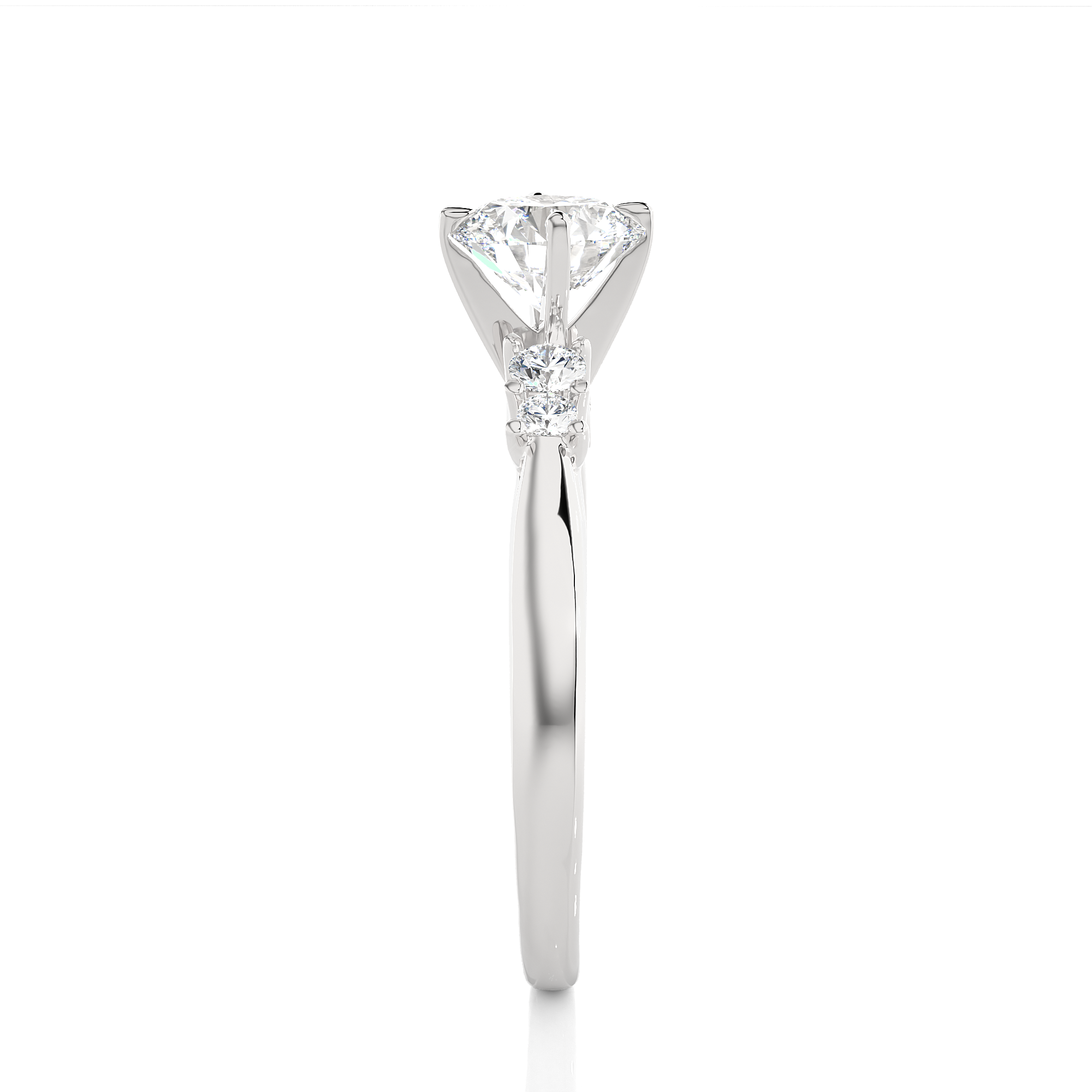 White Gold 0.69Ct Solitaire Diamond Astrum Ring - Blu Diamonds