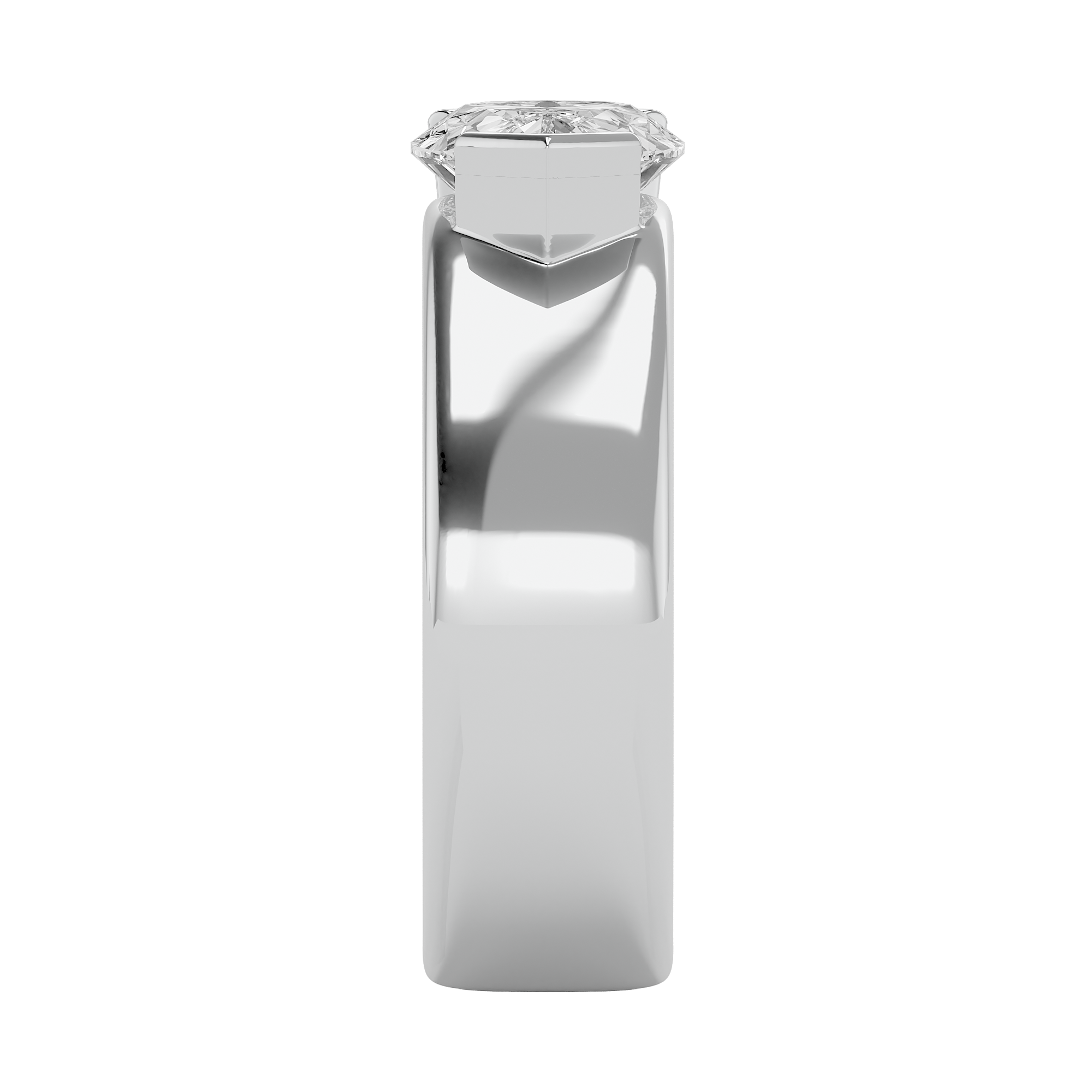 Ethereal Pear Sparkle White Gold Ring