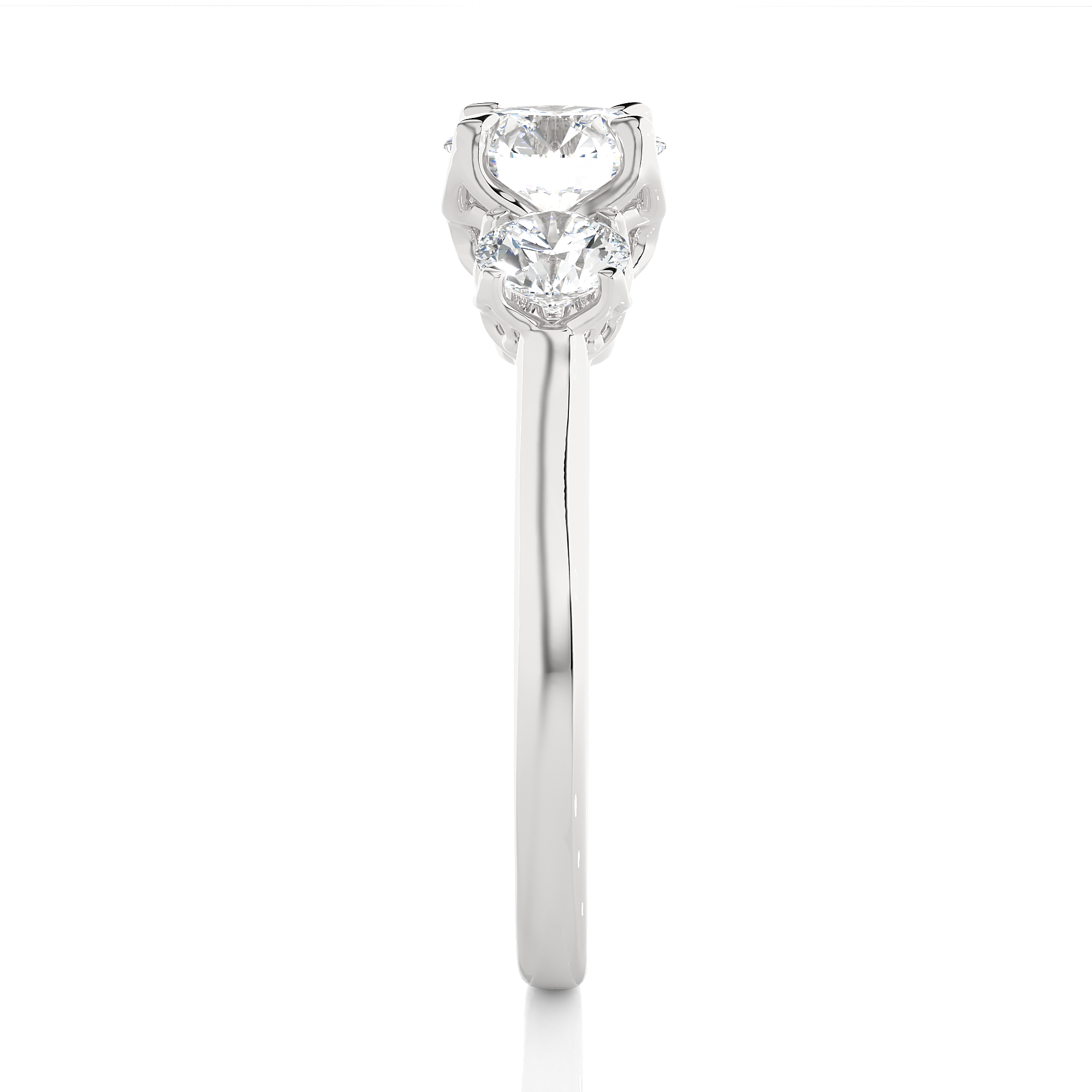 Trinet Solitaire Lab Grown Diamond Ring