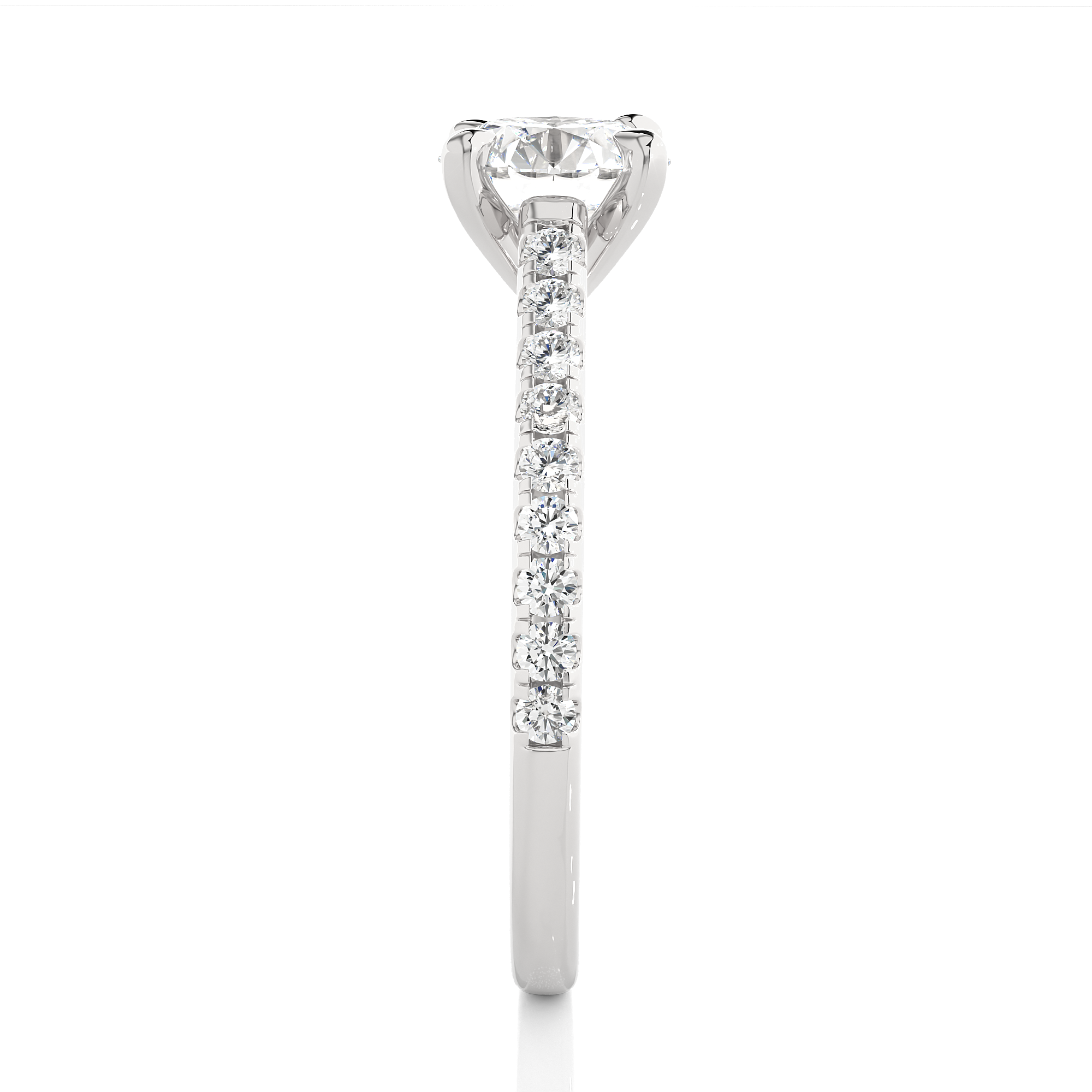 1.36Ct Round Solitaire Diamond Ring in White Gold - Blu Diamonds