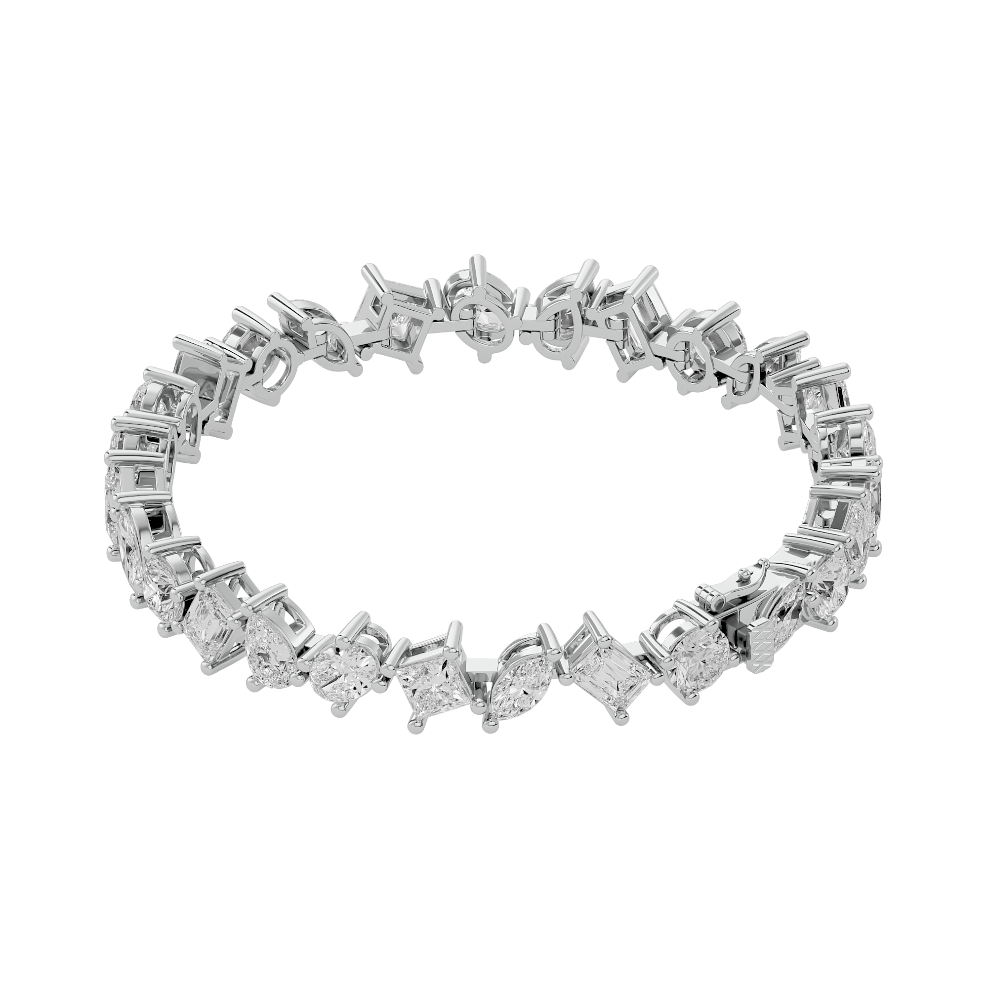 Regal Multishape Diamond Bracelet