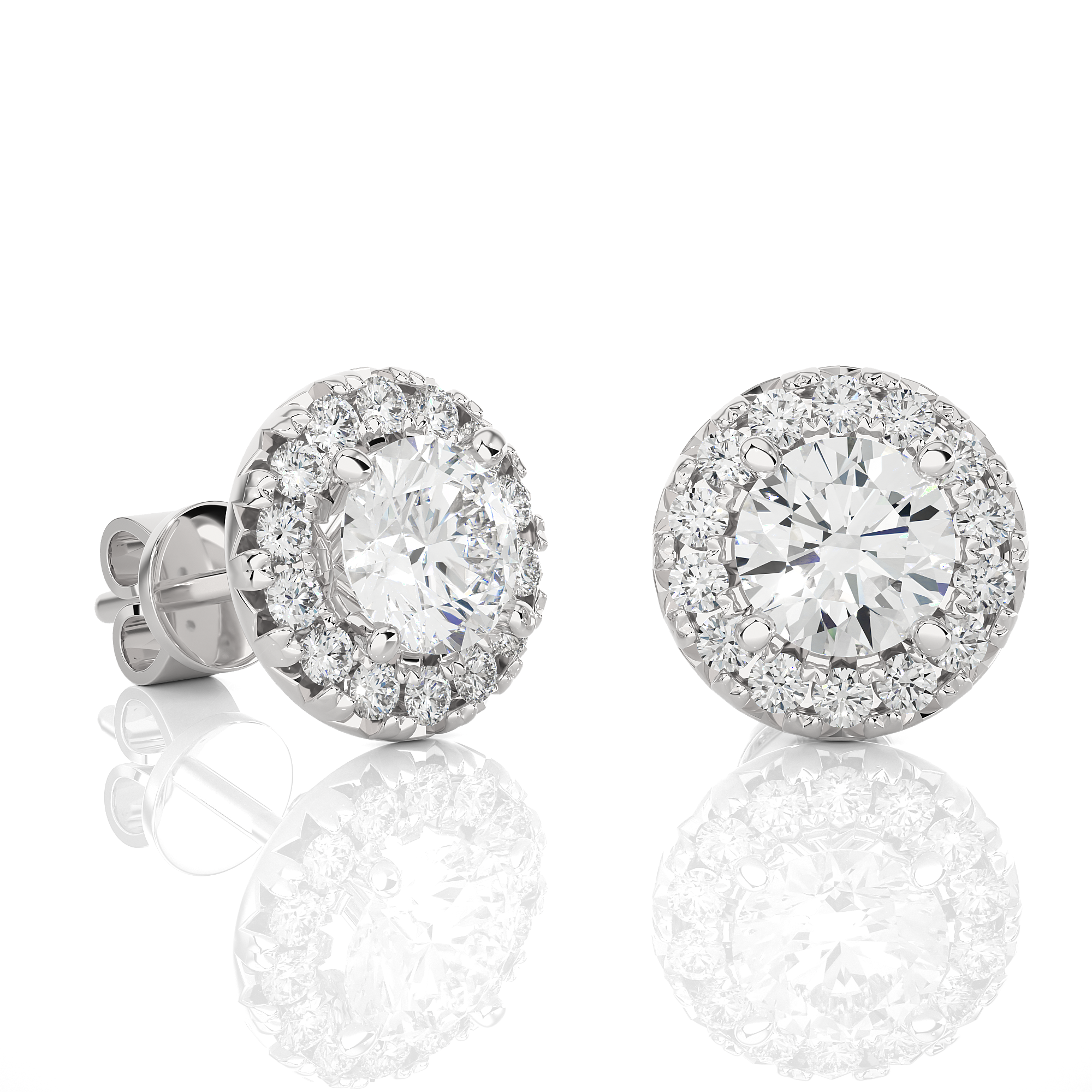 Classic Round Diamond Elegance Earrings