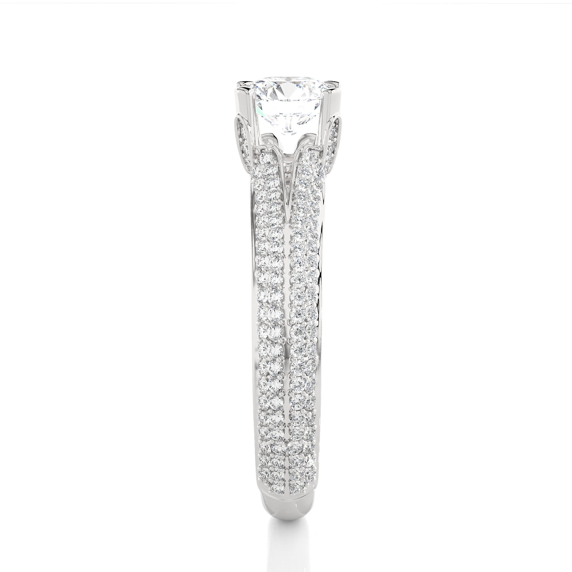 Crystal Crest Solitaire Lab Grown Diamond Ring