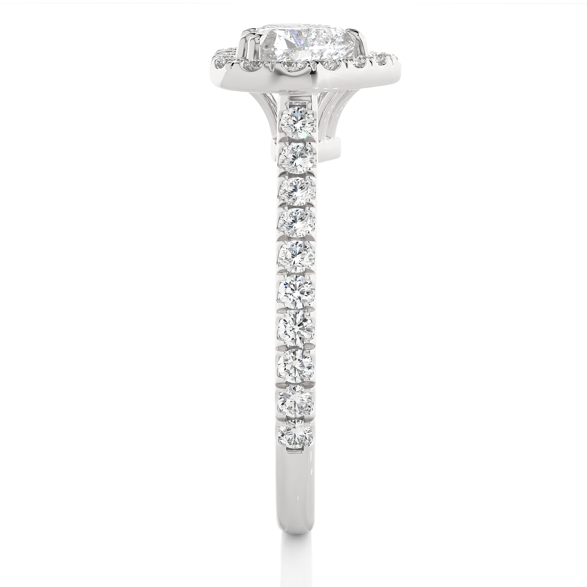 White Gold 1.33Ct Heart Shaped Solitaire Diamond Ring - Blu Diamonds
