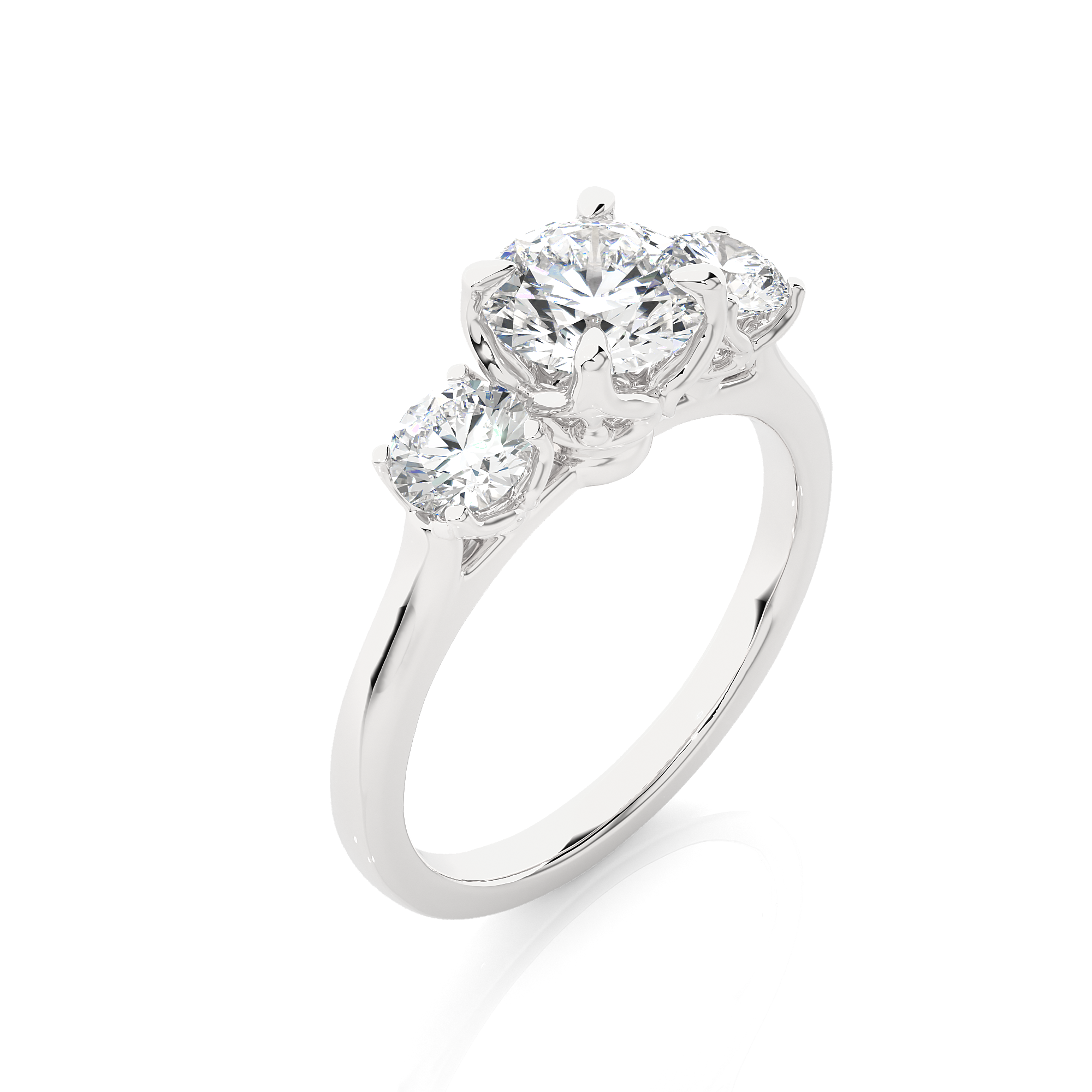 Trinet Solitaire Lab Grown Diamond Ring