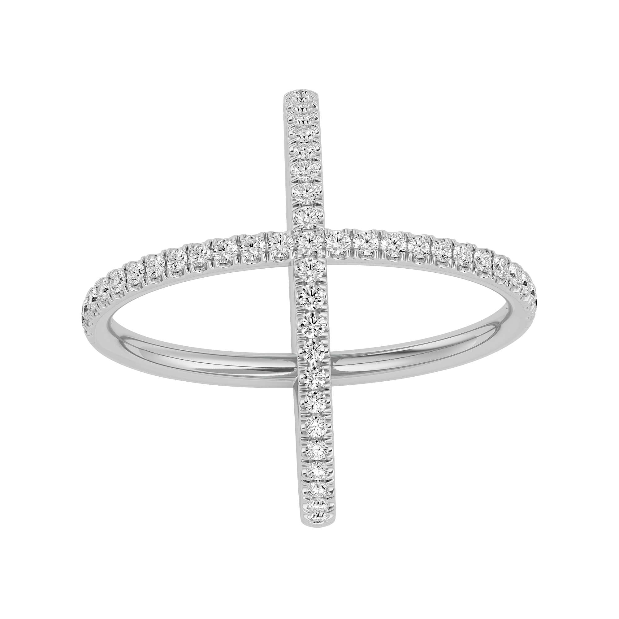 White Gold 0.81 Ct Celestial Twist Diamond Eternity Ring - Blu Diamonds