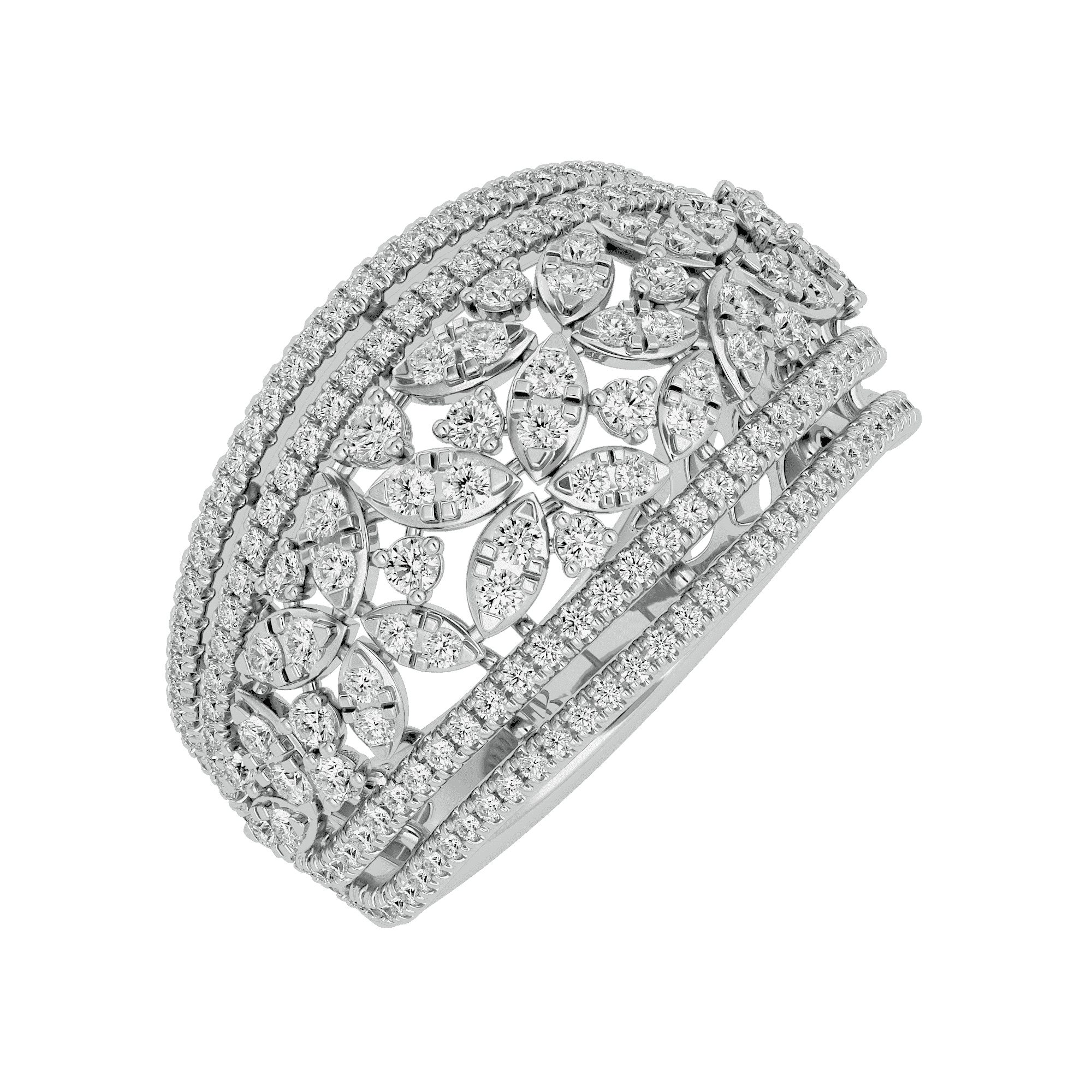 1.13Ct Round Cut Lab Grown Diamond Ring in White Gold - Blu Diamonds