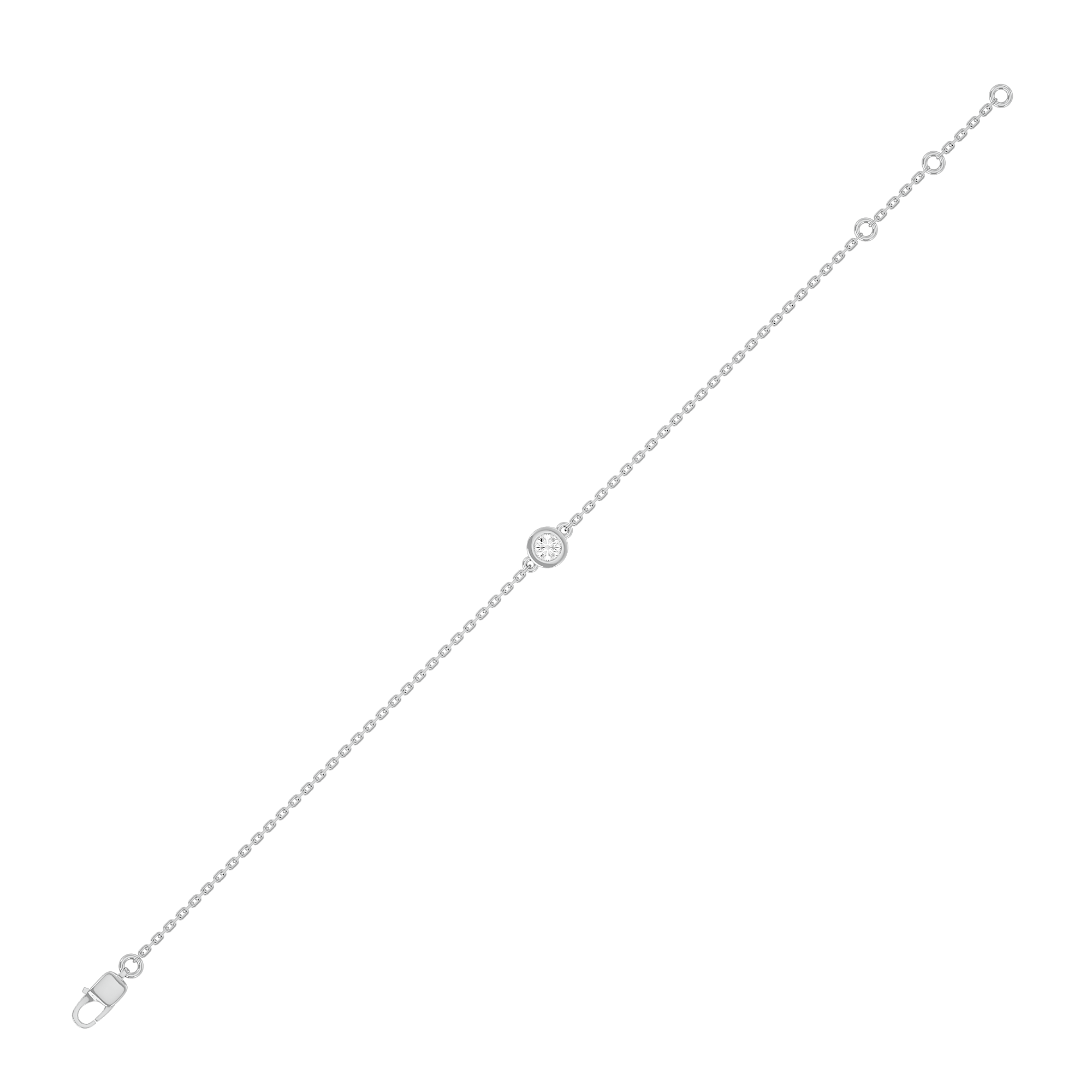 Regal Radiance Solitaire Lab Grown Diamond Bracelet