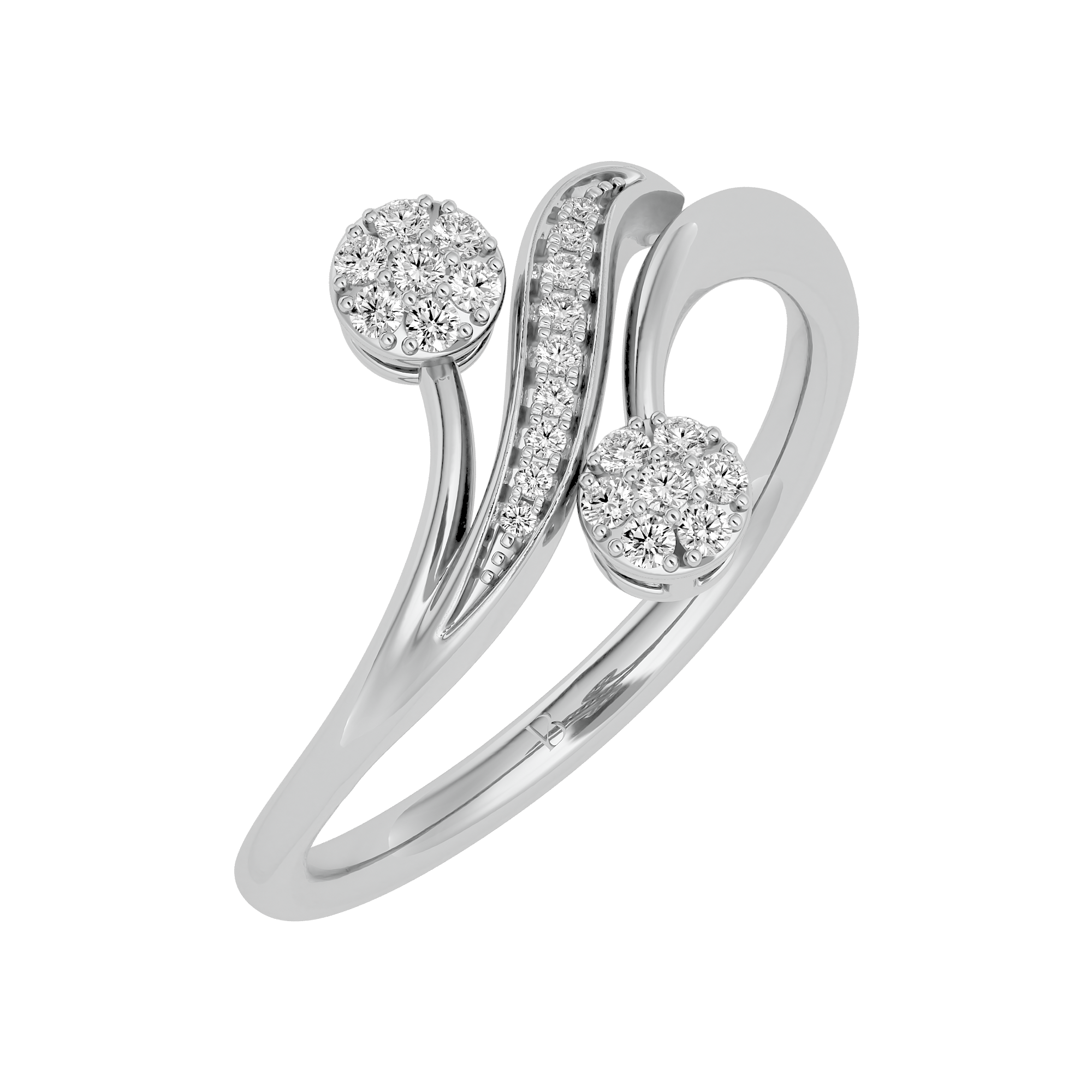 0.14 Ct Eternity Diamond White Gold Ring - Blu Diamonds