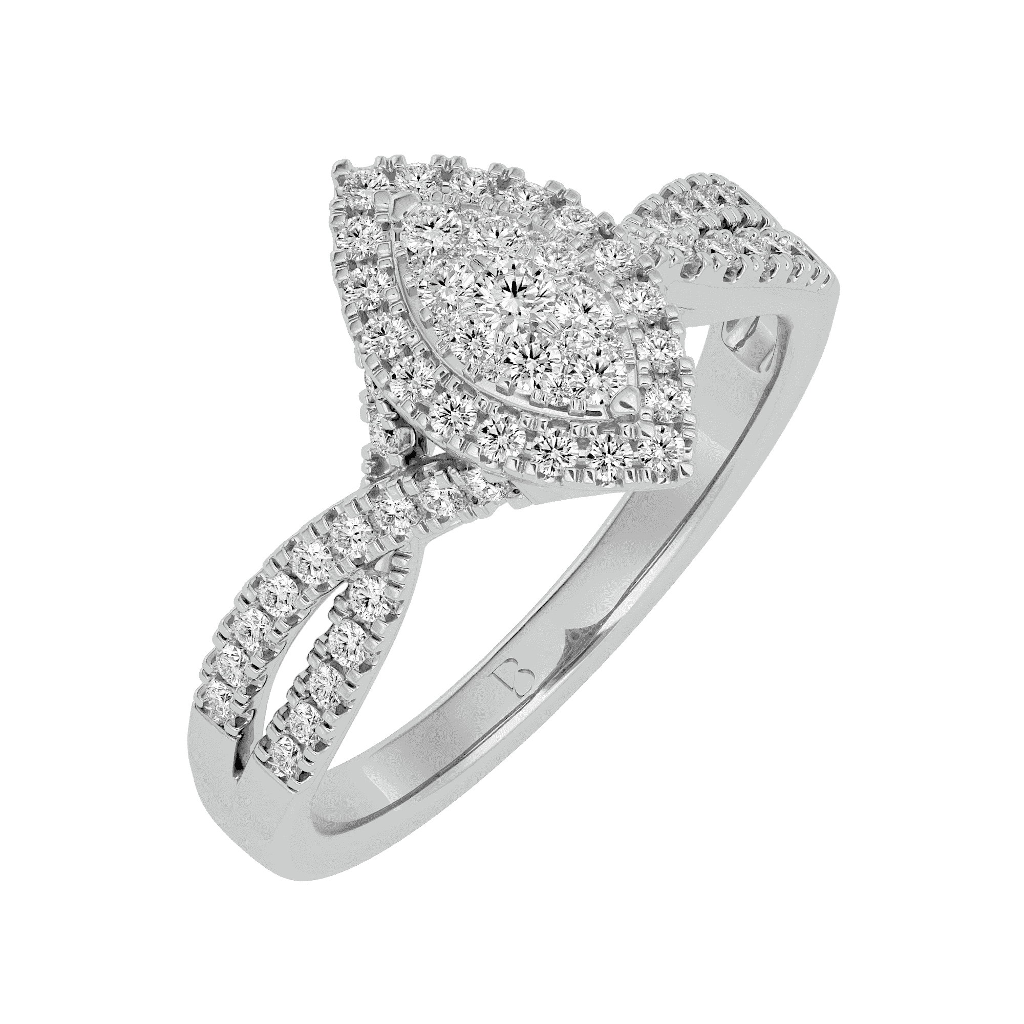 0.55-carat Diamond Engagement Ring in 14Kt White Gold - Blu Diamonds