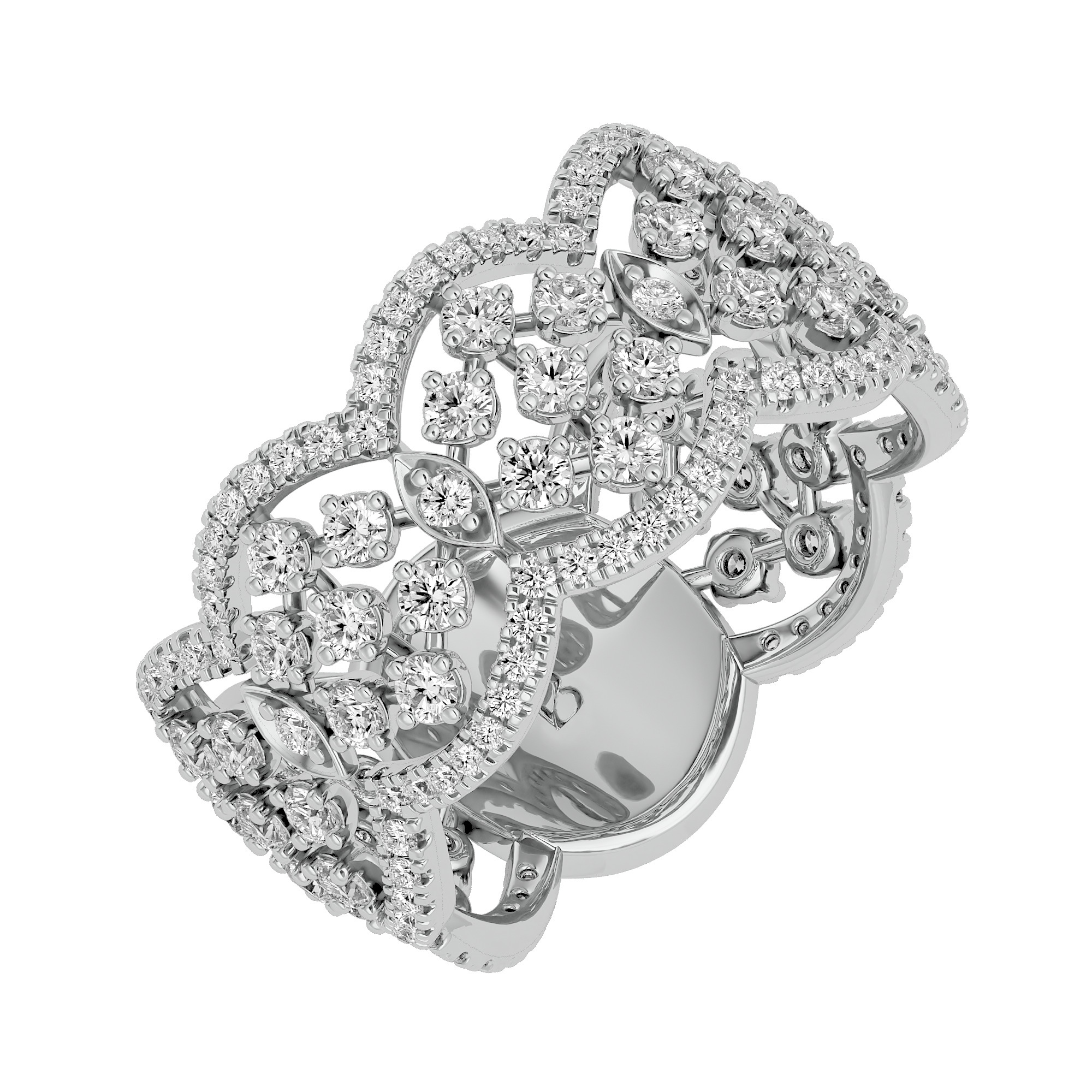 1 Carat Diamond Ring in White Gold - Blu Diamonds