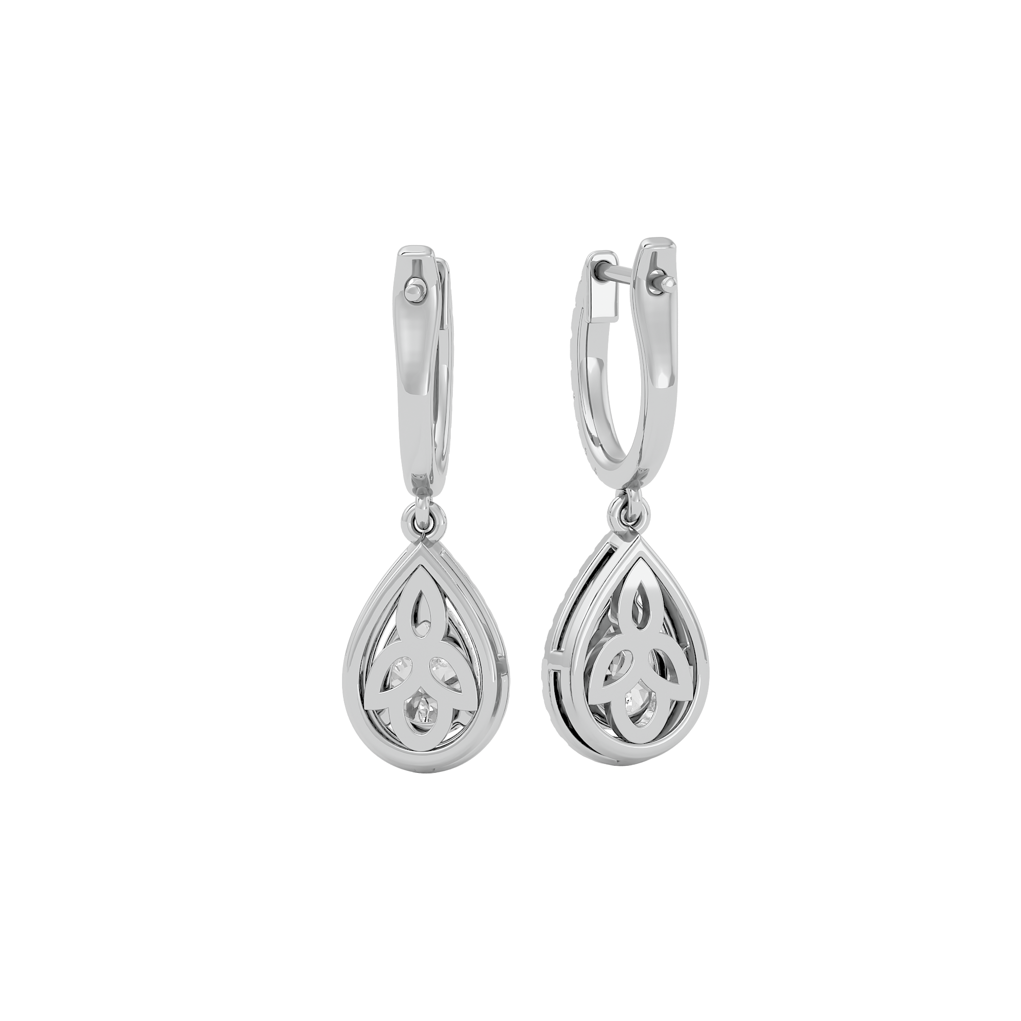 Lustre Pear Lab Grown Diamond Earrings
